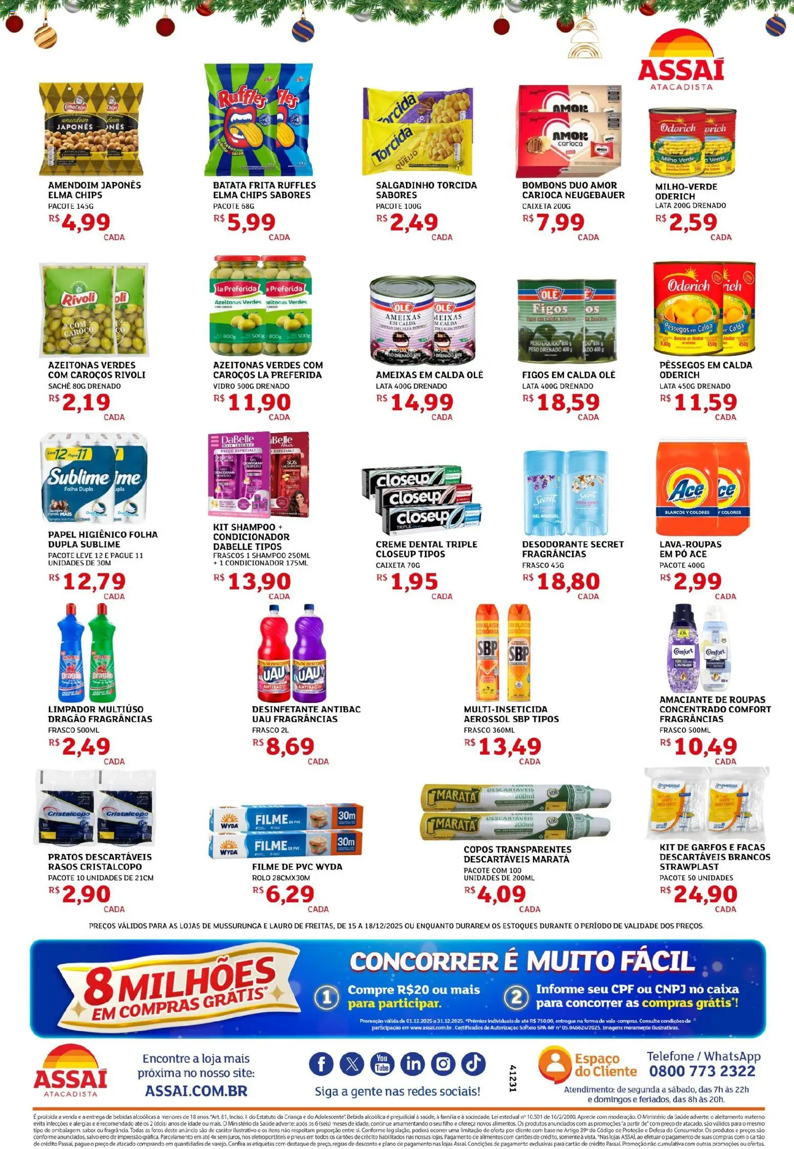 Assaí Atacadista Folheto - válido de 15.12.2025 | Página: 4 | Produtos: filme de PVC, Azeitonas, Neugebauer, Pneus