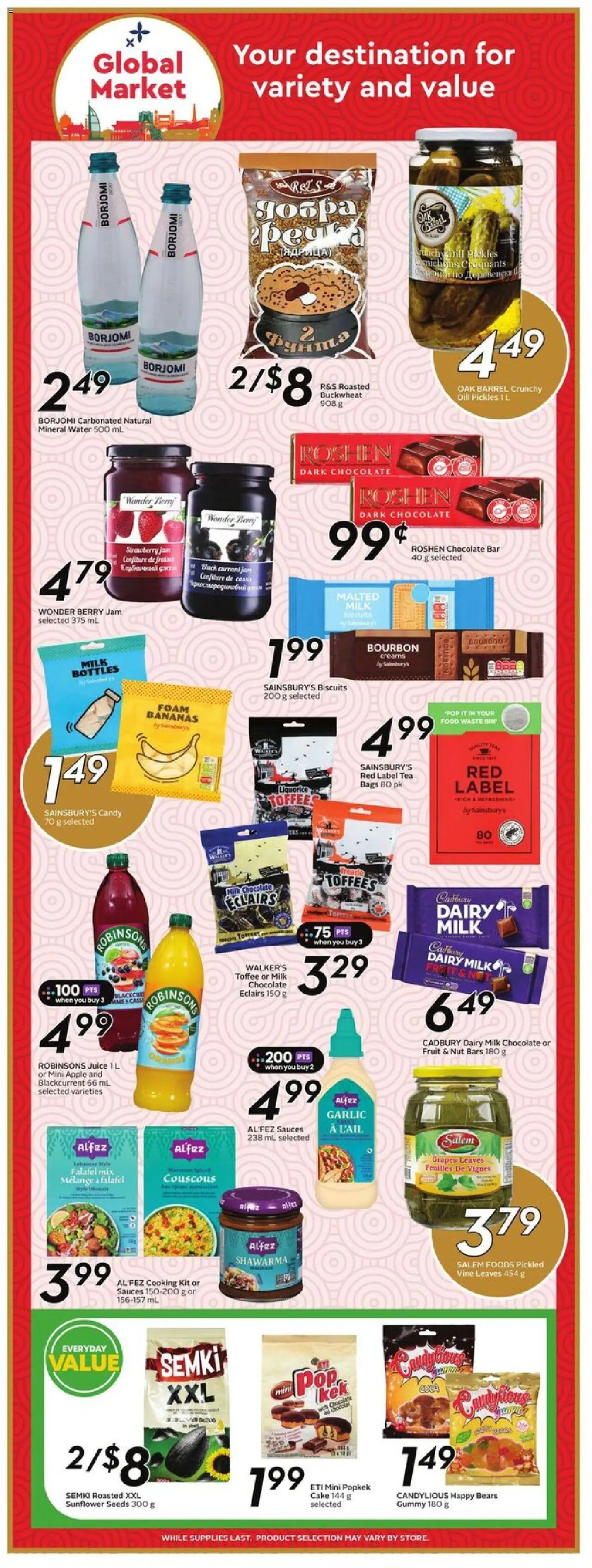 Sobeys flyer valid from 16.10.2025 | Page: 14 | Products: Bourbon, Chocolate, Juice, Bananas