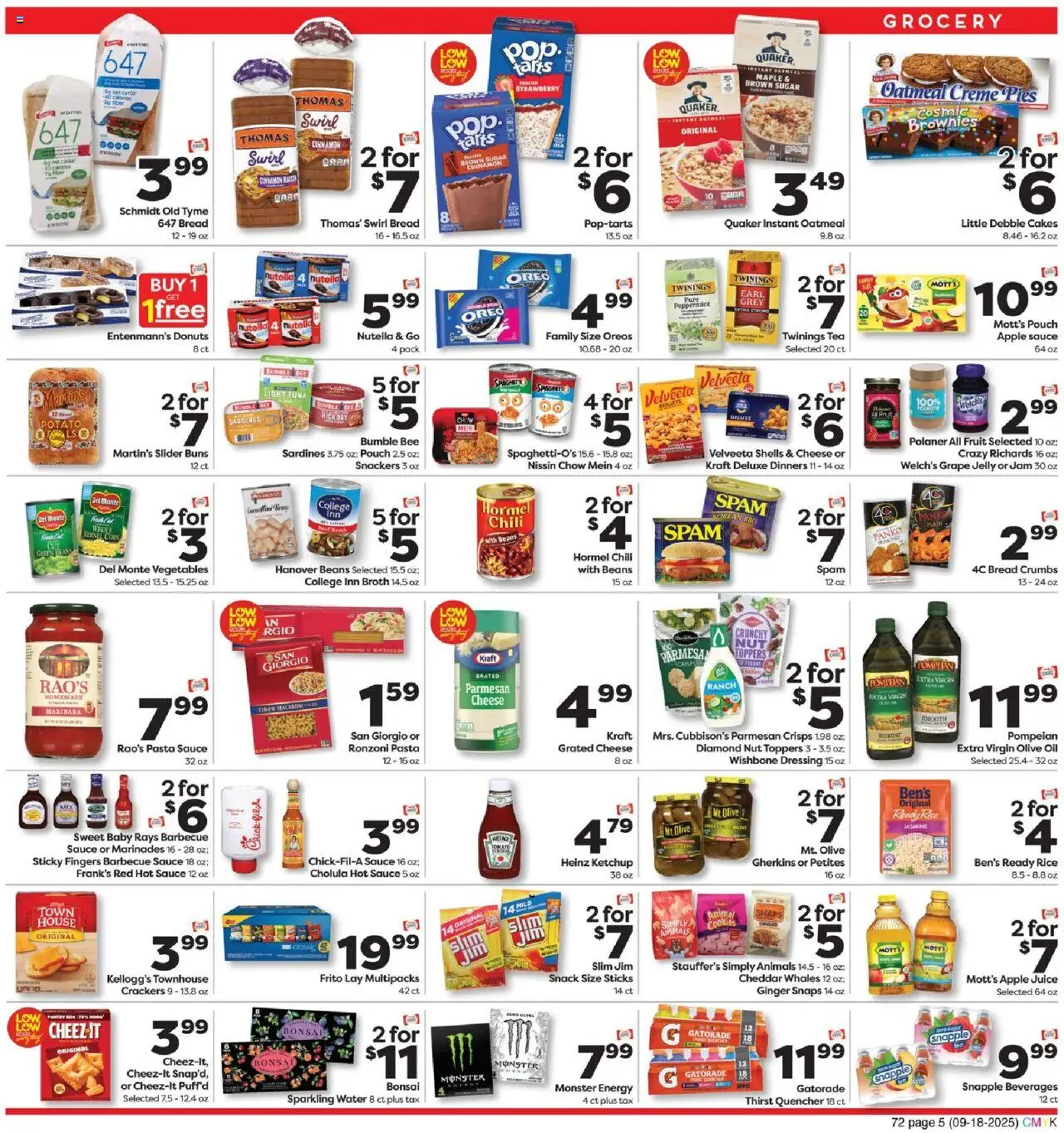 Weis Monthly Ad - valid from 18.09.2025 | Page: 6 | Products: Bread, Juice, Rice, Water