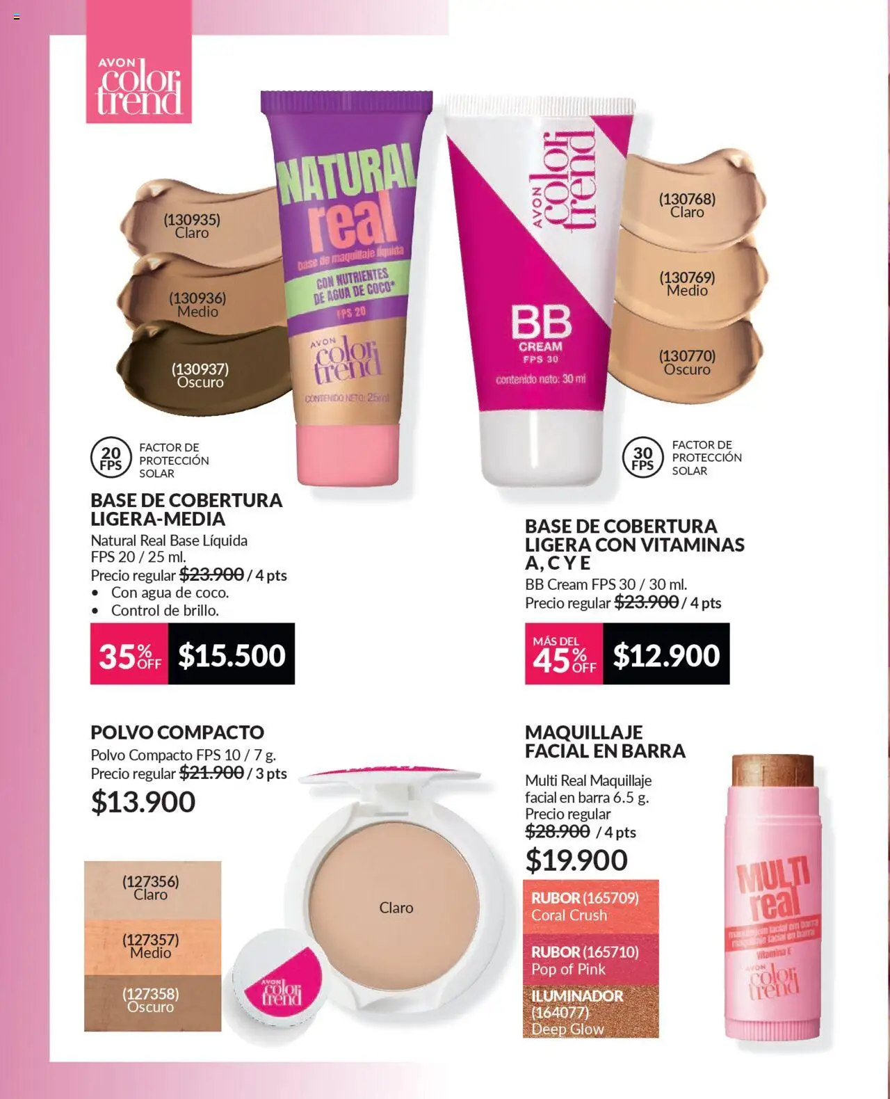 Avon revista - valida desde el 12.09.2025 | Página: 47 | Productos: Agua, Polvo compacto, Iluminador, Maquillaje