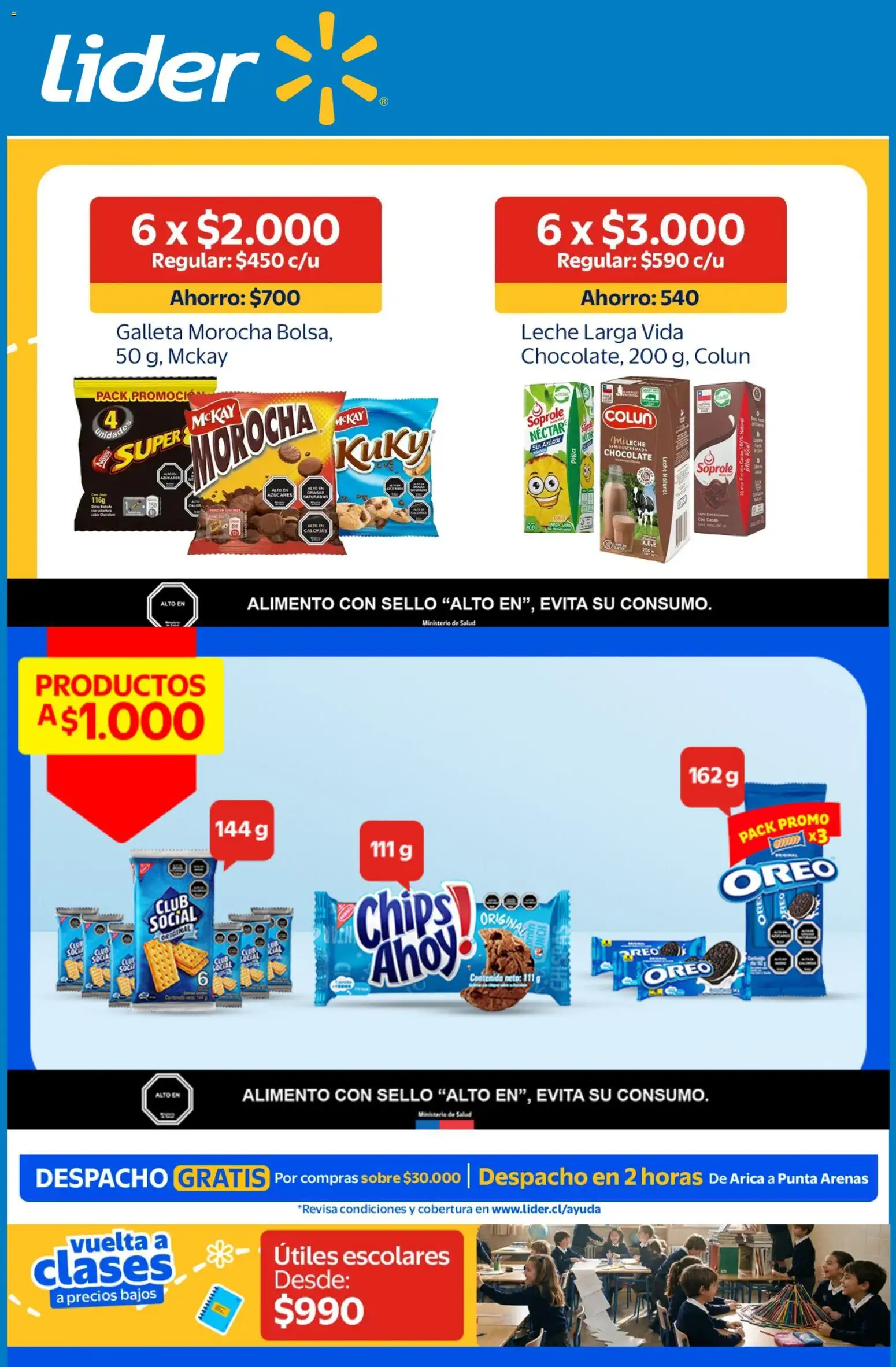 Lider ofertas  │ válido desde el 10.03.2026 | Página: 1 | Productos: Sobre, Leche, Chocolate, Azucar