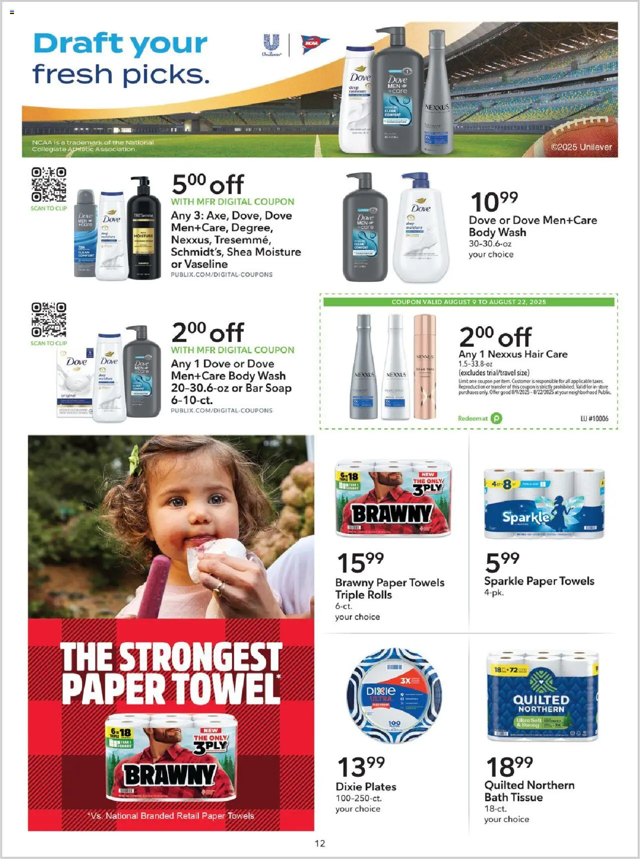 Publix Extra Savings - valid from 09.08.2025 | Page: 12 | Products: Clip, Bath, Soap, Body Wash
