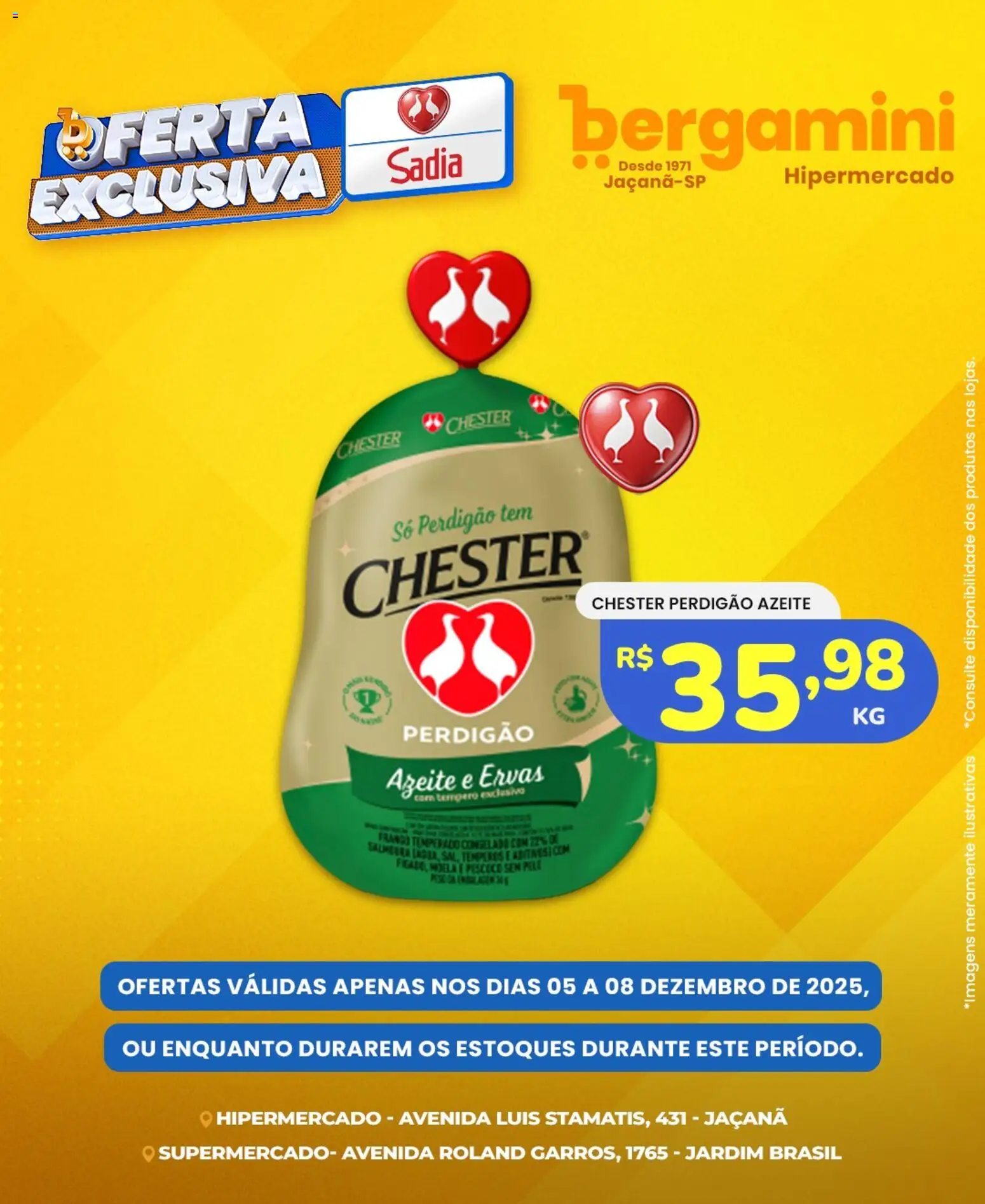 Supermercado Bergamini Folheto - válido de 05.12.2025 | Página: 4 | Produtos: Moela, Chester perdigão, Azeite