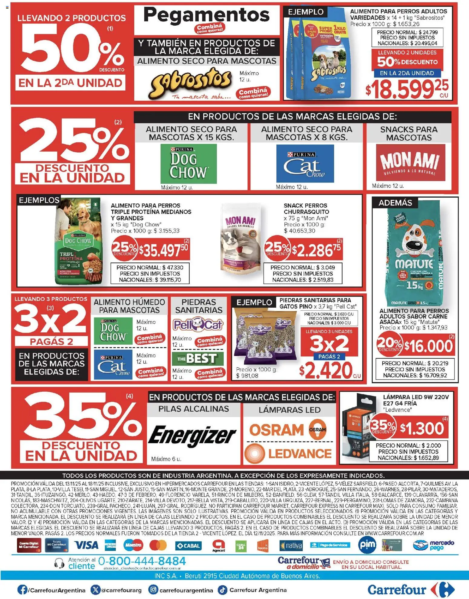 Carrefour ofertas │ válido desde el 13.11.2025 | Página: 20 | Productos: Caso, Sobre, Pilas, Lámpara