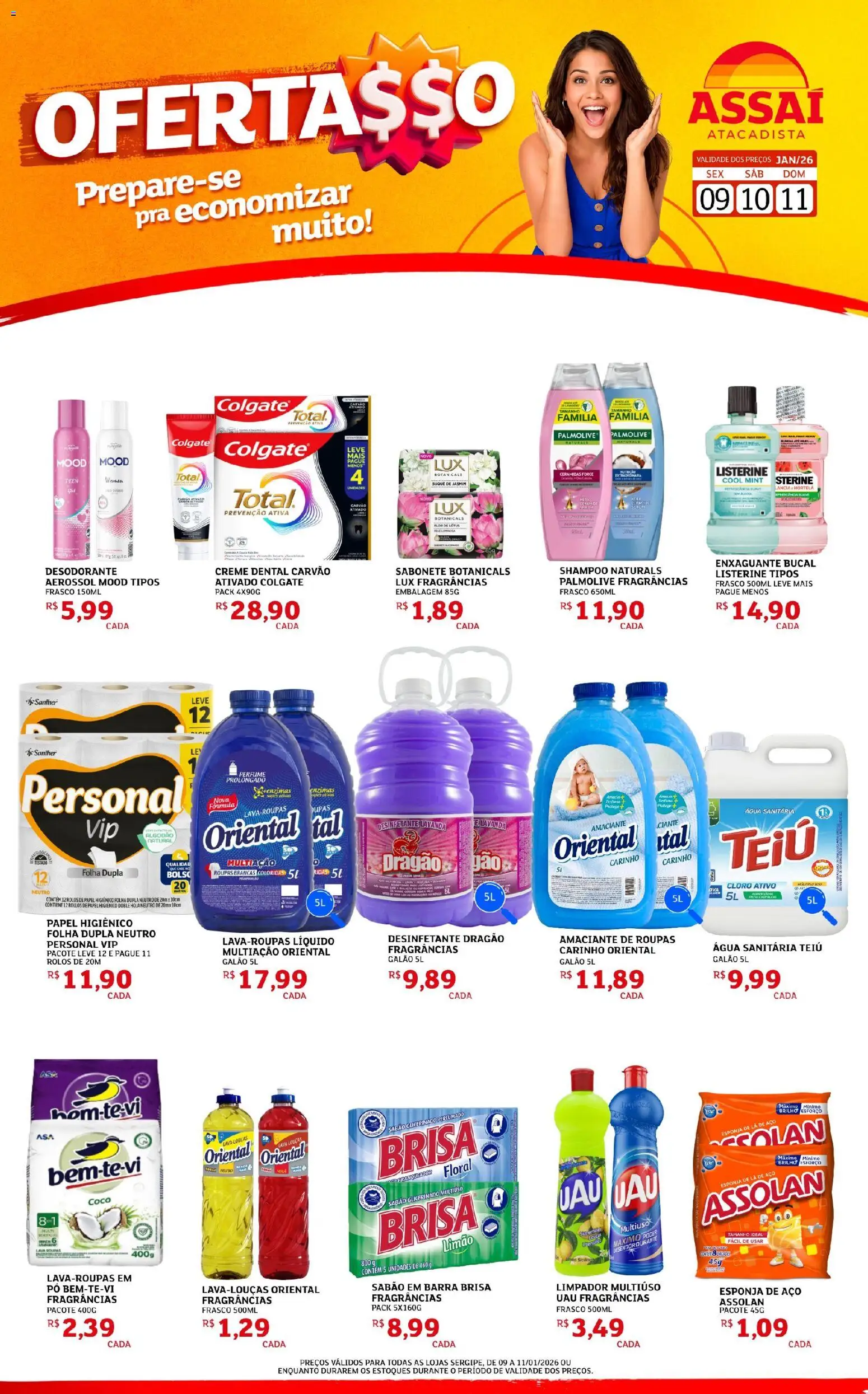 Assaí Atacadista Folheto - válido de 09.01.2026 | Página: 1 | Produtos: Coco, Shampoo, Pó, Desinfetante