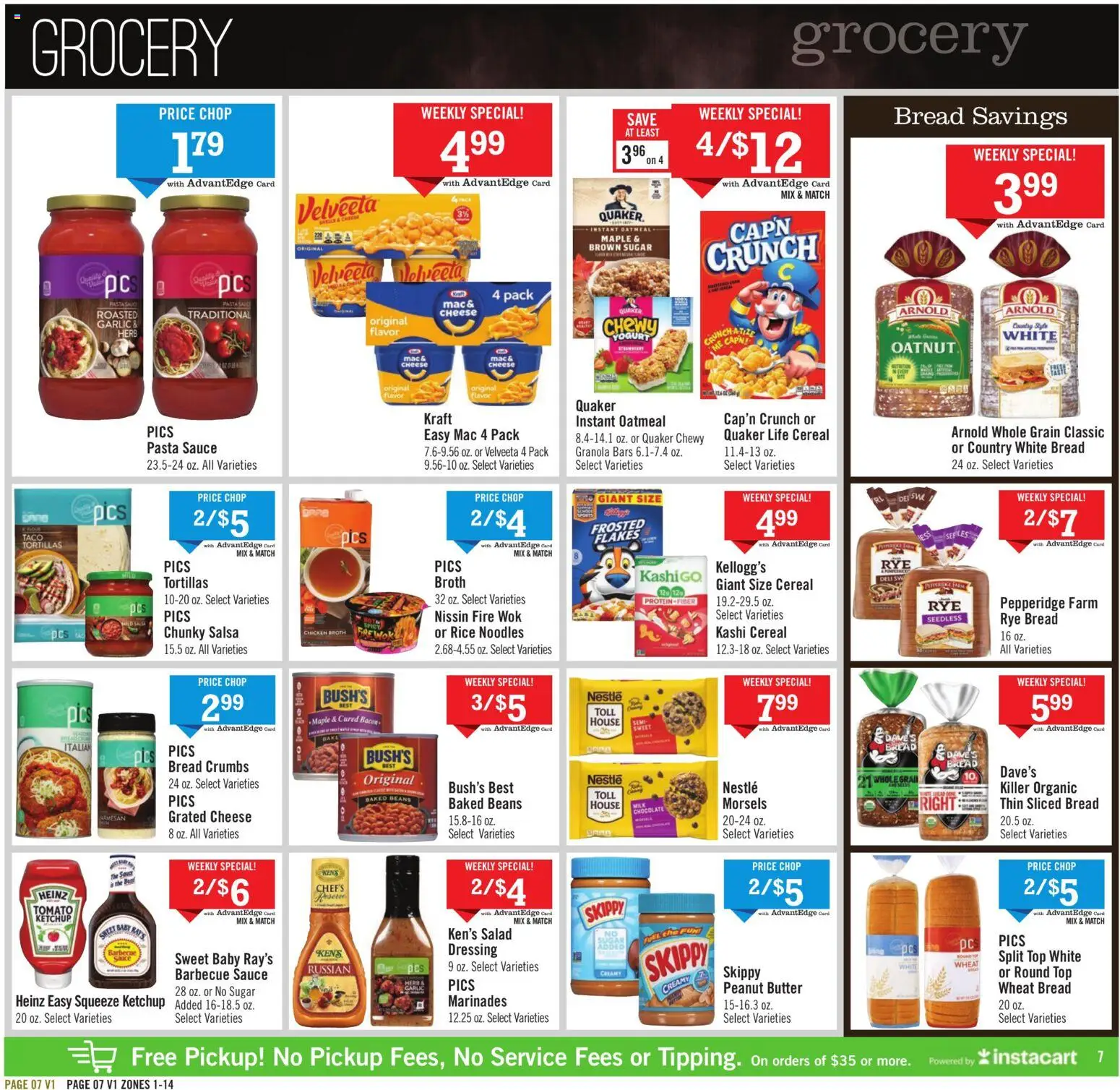 Price Chopper - Weekly Ad - valid from 15.03.2026 | Page: 7 | Products: Butter, Pasta, Ketchup, Salad