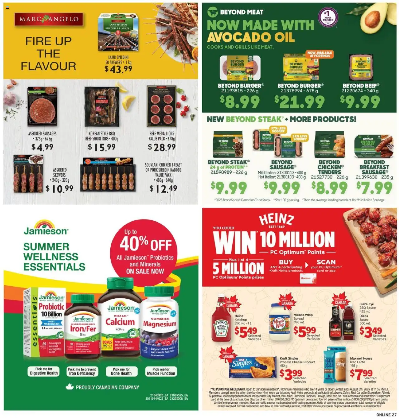Fortinos flyer valid from 31.07.2025 | Page: 26 | Products: PC, Cheese, Oil, Pork