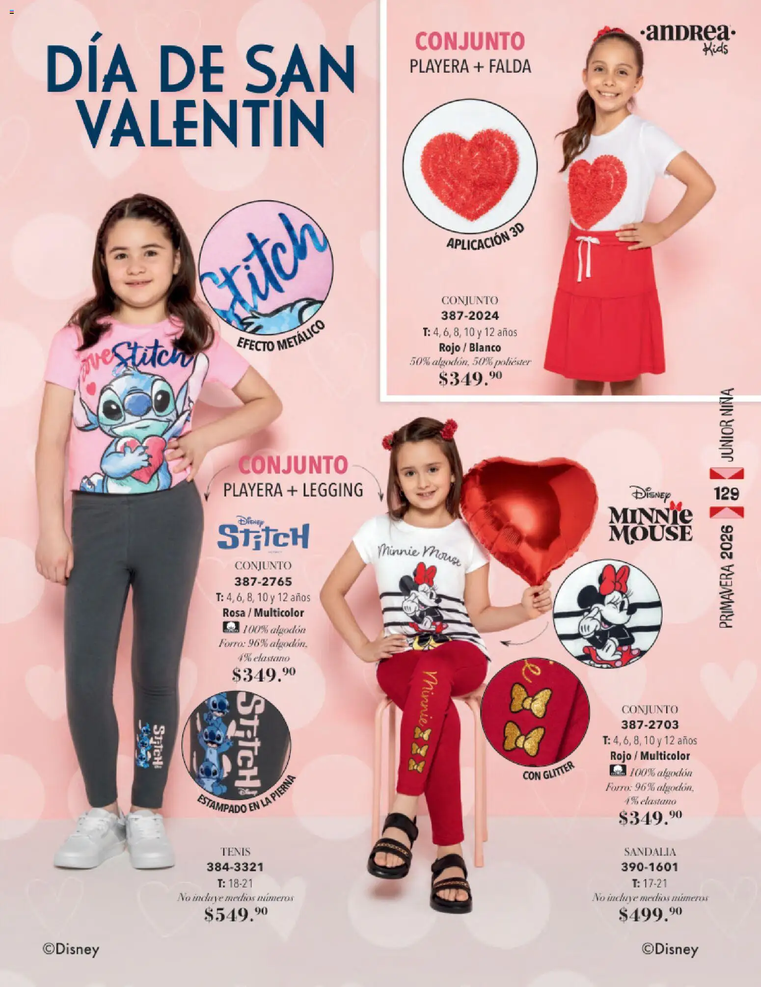 Nuevas ofertas de Andrea válidas en toda la República Mexicana desde el 25.01.2026. ¡Encuentra las mejores ofertas en Andrea catálogo Infantil! | Página: 85 | Productos: Tenis, Glitter, Algodón, Playera