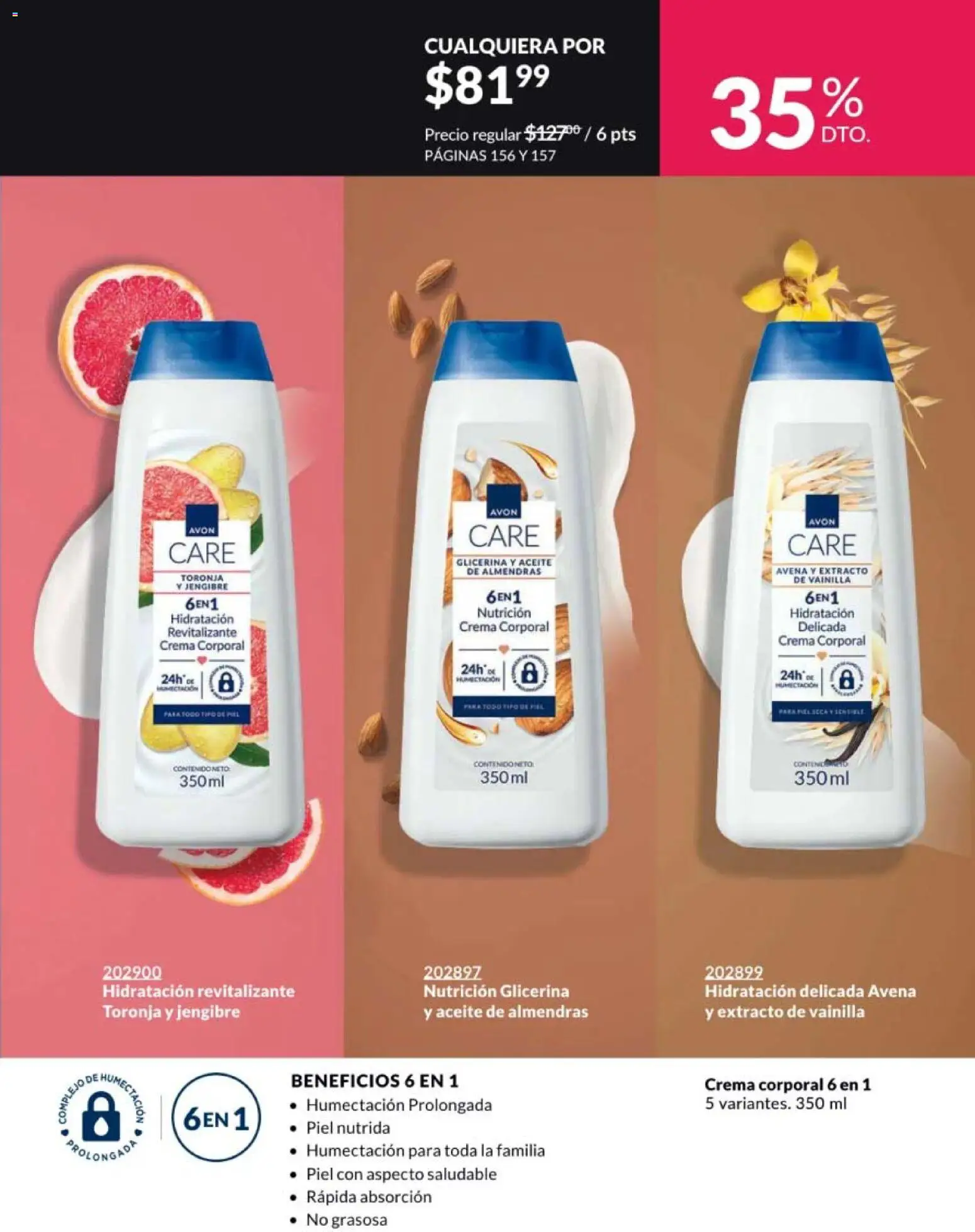 Nuevas ofertas de AVON válidas en toda la República Mexicana desde el 20.02.2026. ¡Encuentra las mejores ofertas en AVON campaña 4 2026! | Página: 151 | Productos: Avena, Crema, Toronja, Crema corporal