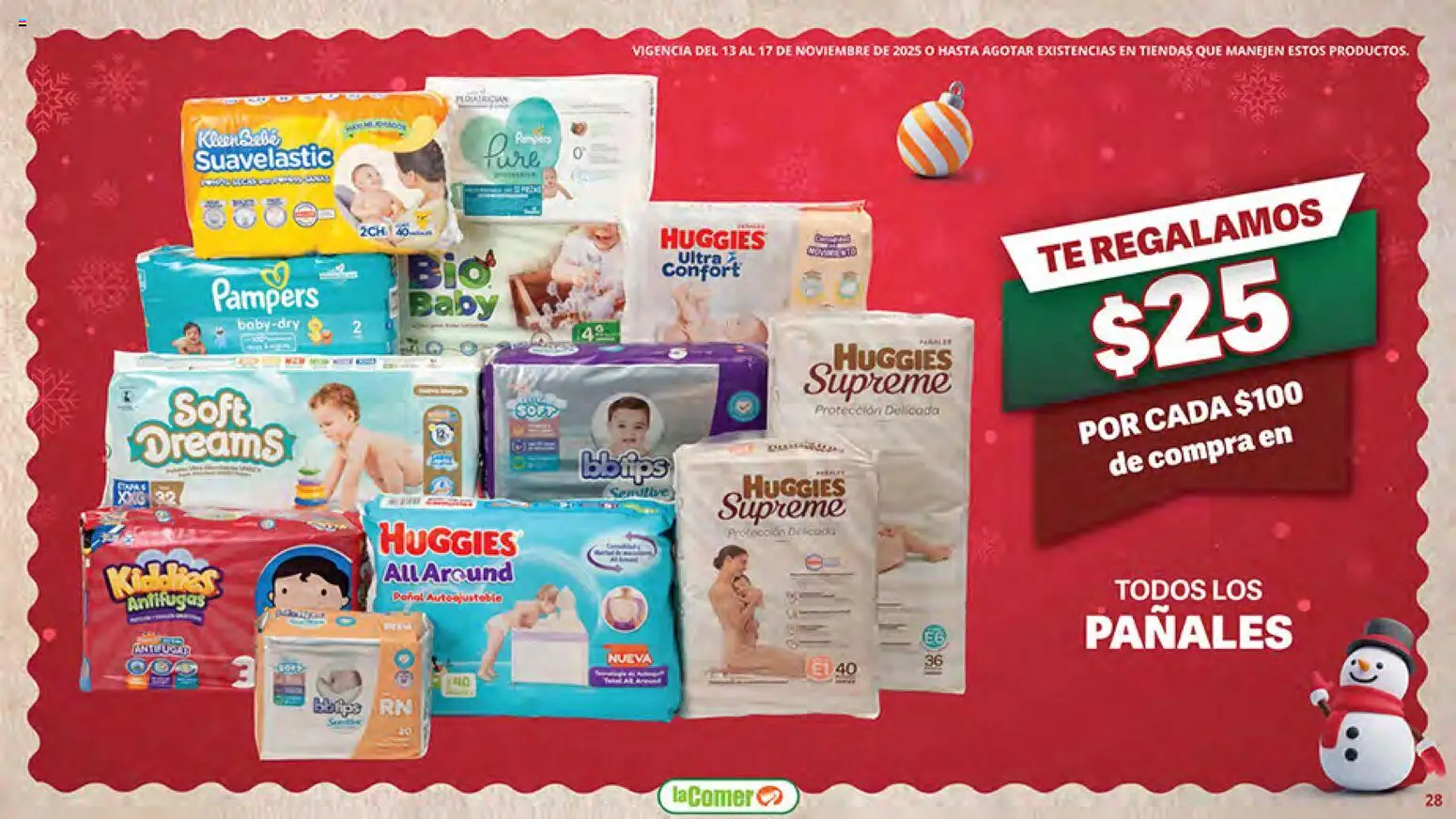 Nuevas ofertas de La Comer válidas en toda la República Mexicana desde el 13.11.2025. ¡Encuentra las mejores ofertas en La Comer Buen Fin ! | Página: 28 | Productos: Pañales, Té