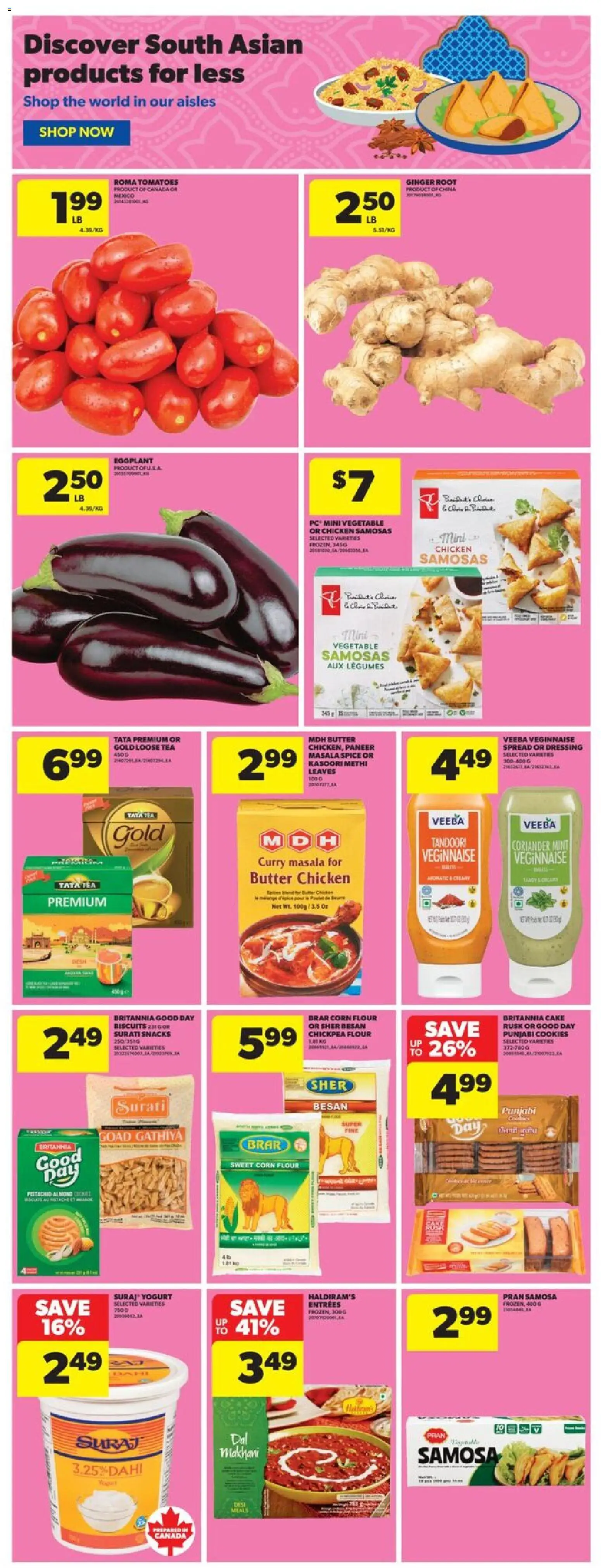 Real Canadian Superstore flyer valid from 30.10.2025 | Page: 13 | Products: Tea, Cookies, Yogurt, Tomatoes