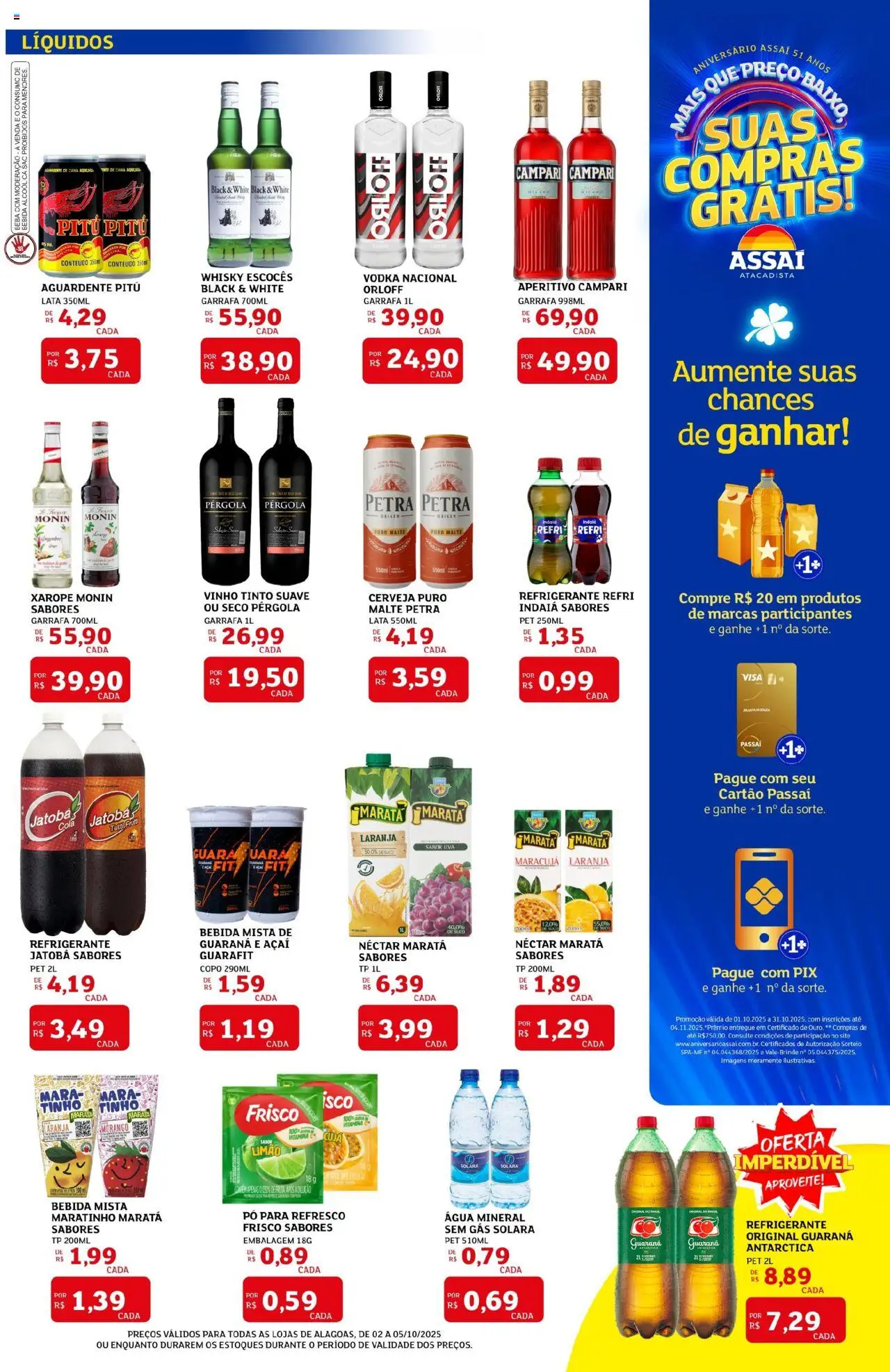 Assaí Atacadista Folheto - válido de 02.10.2025 | Página: 5 | Produtos: Refresco, Xarope, Vodka, Açaí