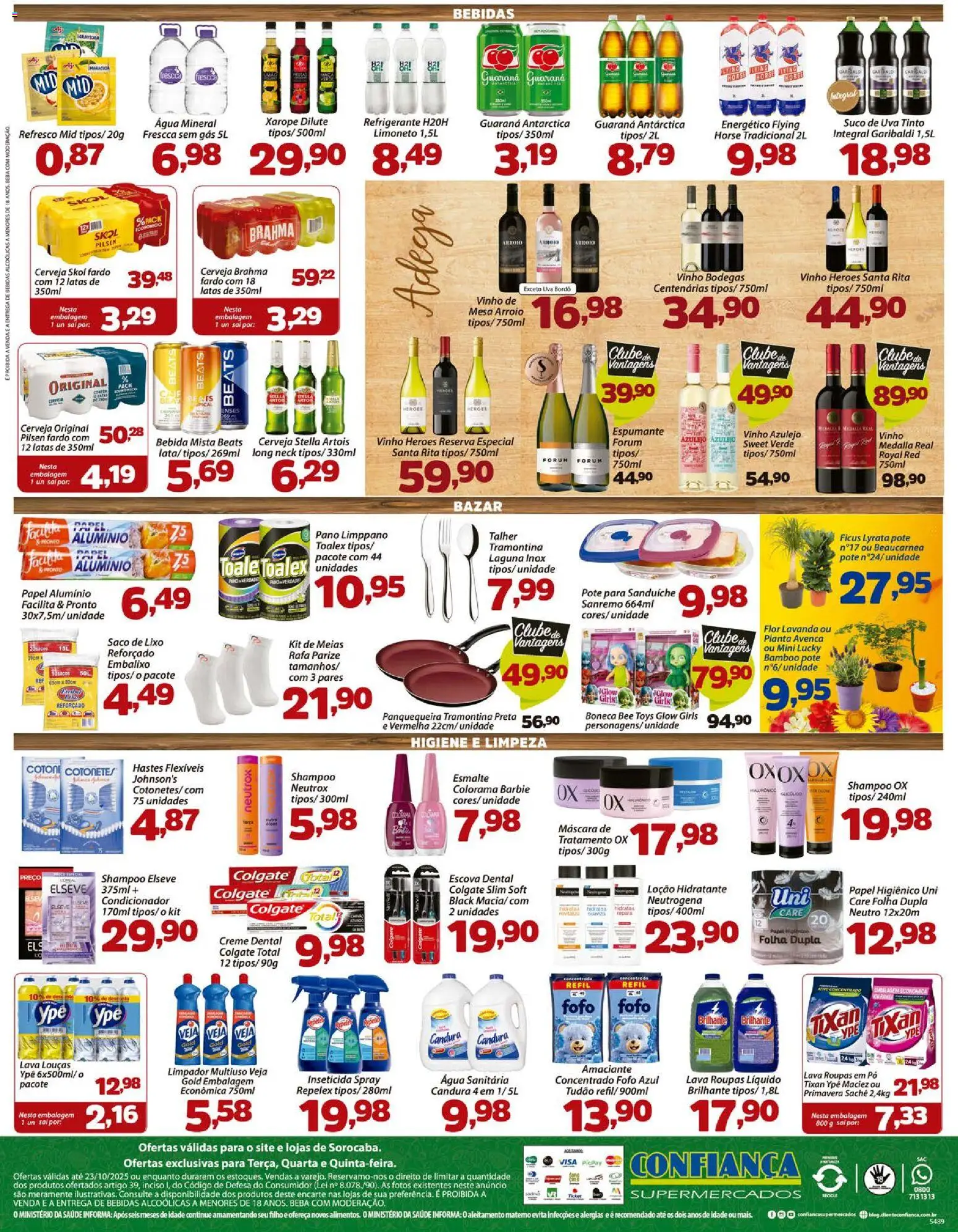 Confiança Folheto - válido de 21.10.2025 | Página: 4 | Produtos: Energético, Meias, Refrigerante, Água sanitária