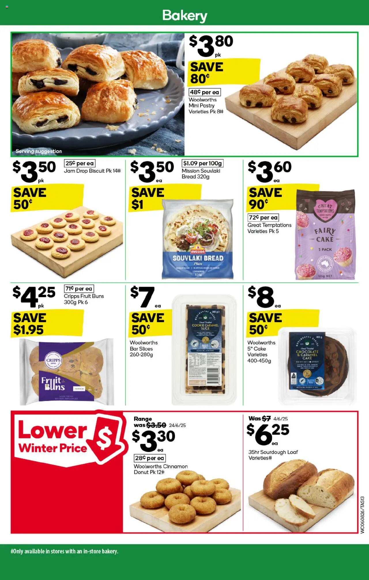Woolworths catalogue - valid from 06.08.2025 | Page: 13 | Products: Bread, Chocolate, Pastry, Bakery
