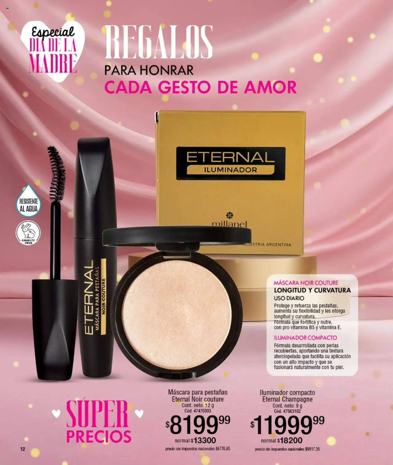 Millanel catálogo │ válido desde el 15.09.2025 | Página: 12 | Productos: Iluminador, Máscara, Champagne, Agua