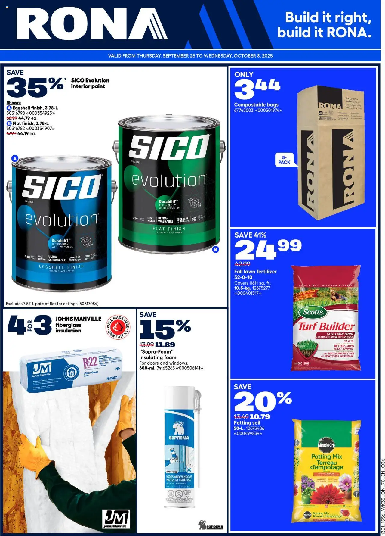 Rona flyer valid from 25.09.2025 | Page: 1 | Products: Bag