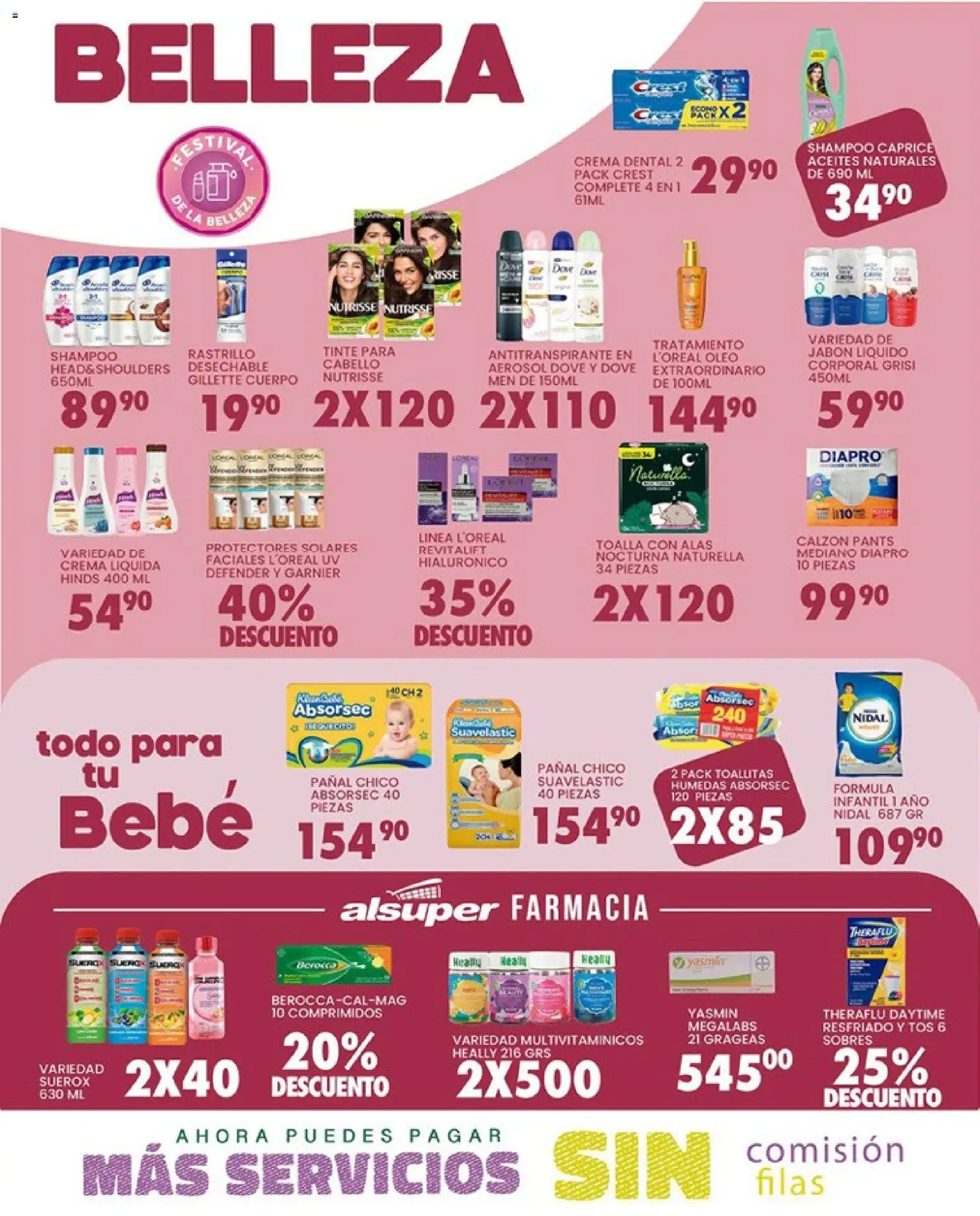 Nuevas ofertas de Alsuper válidas en toda la República Mexicana desde el 10.03.2026. ¡Encuentra las mejores ofertas en Alsuper folleto! | Página: 4 | Productos: Antitranspirante, Crema, Rastrillo, Pants