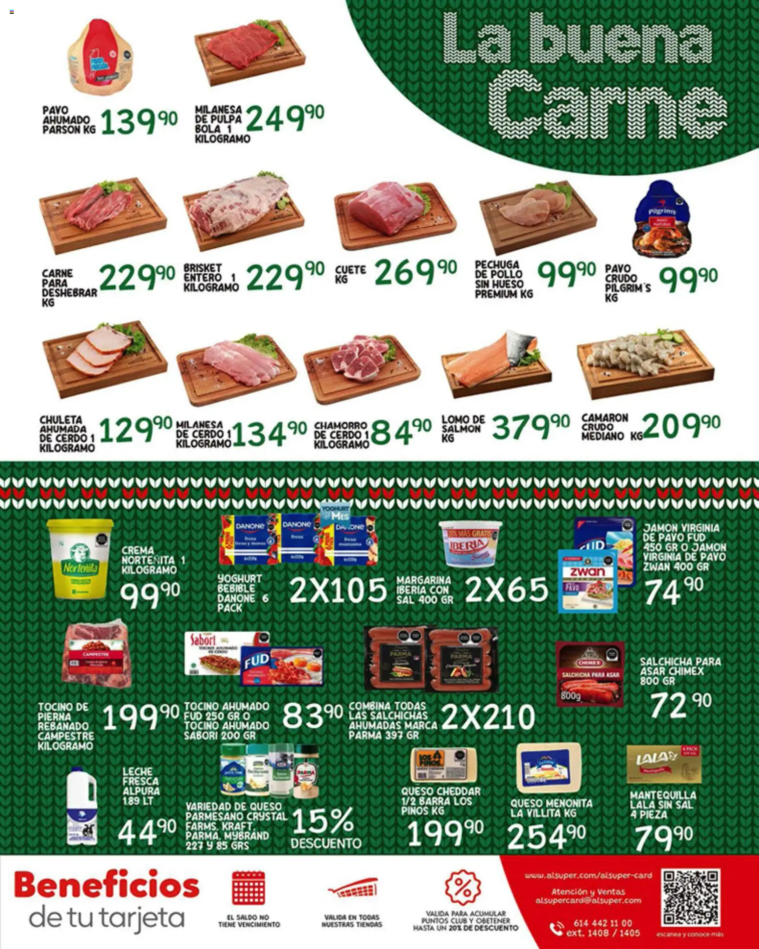 Nuevas ofertas de Alsuper válidas en toda la República Mexicana desde el 23.12.2025. ¡Encuentra las mejores ofertas en Alsuper folleto Saltillo! | Página: 7 | Productos: Tocino, Sal, Leche, Mantequilla