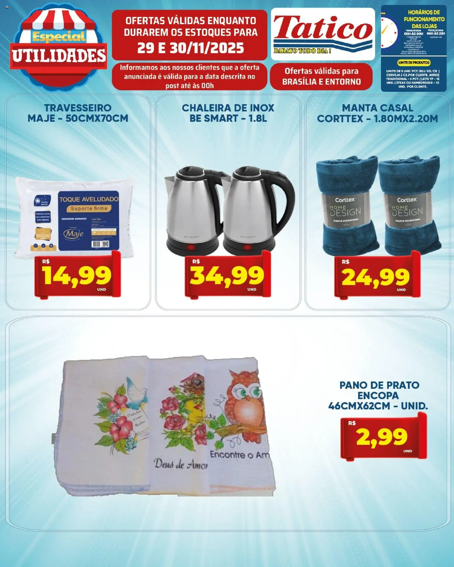 Tatico Folheto - válido de 01.12.2025 | Página: 29 | Produtos: Cerveja, Pano de prato, Arroz, Hambúrguer