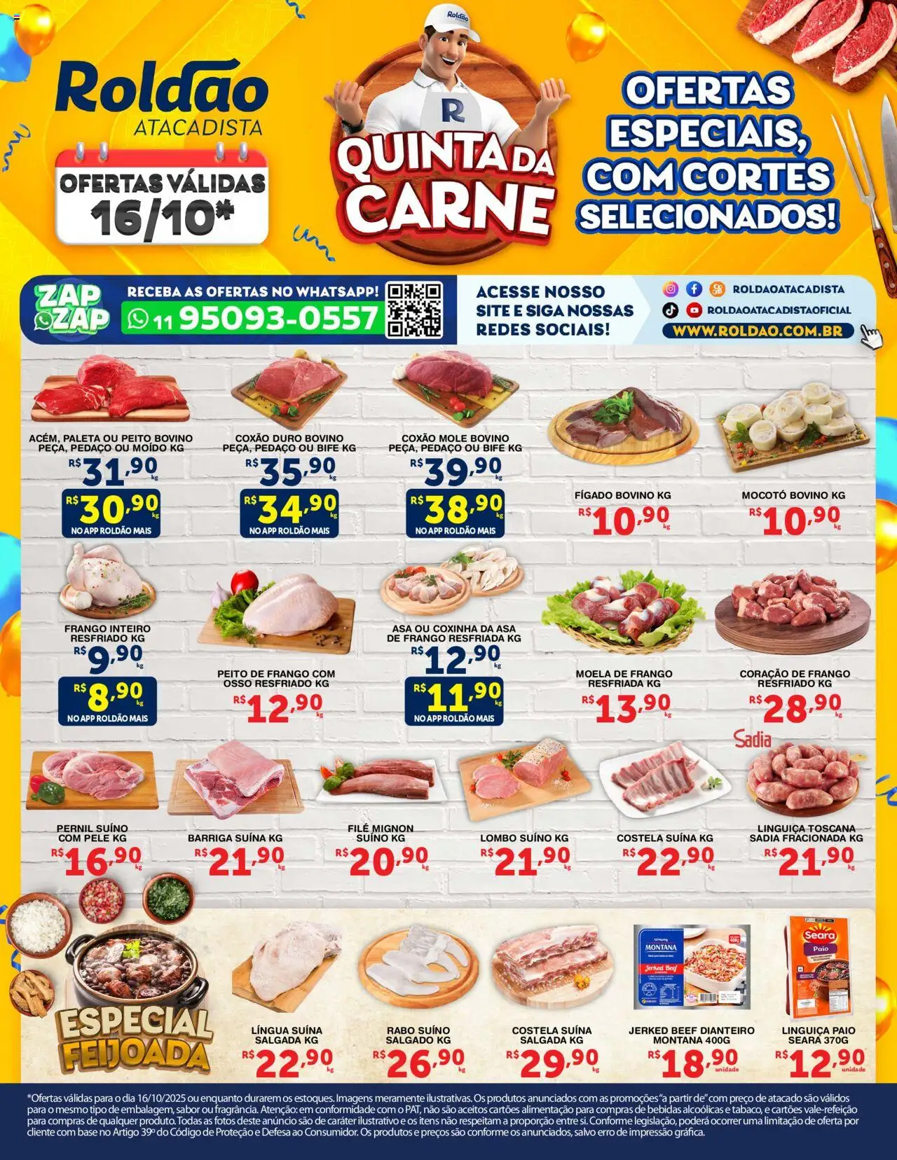 Roldão Folheto - válido de 16.10.2025 | Página: 1 | Produtos: Filé mignon, Lombo, Pernil, Base