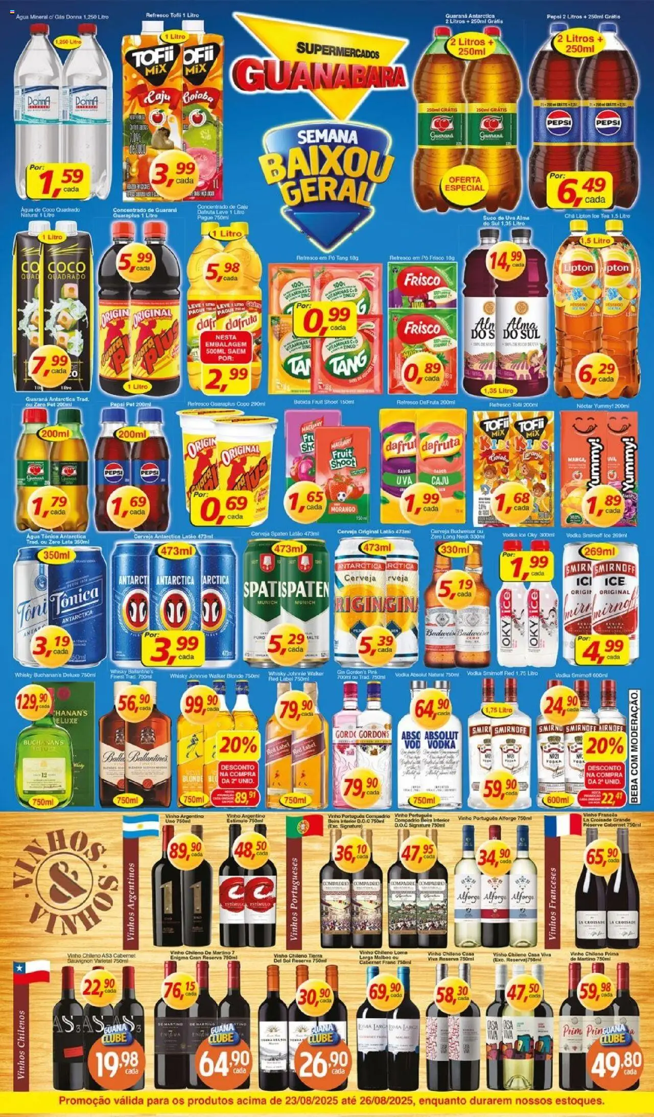 Supermercados Guanabara Folheto - válido de 23.08.2025 | Página: 10 | Produtos: Caju, Água de coco, Chá, Gin