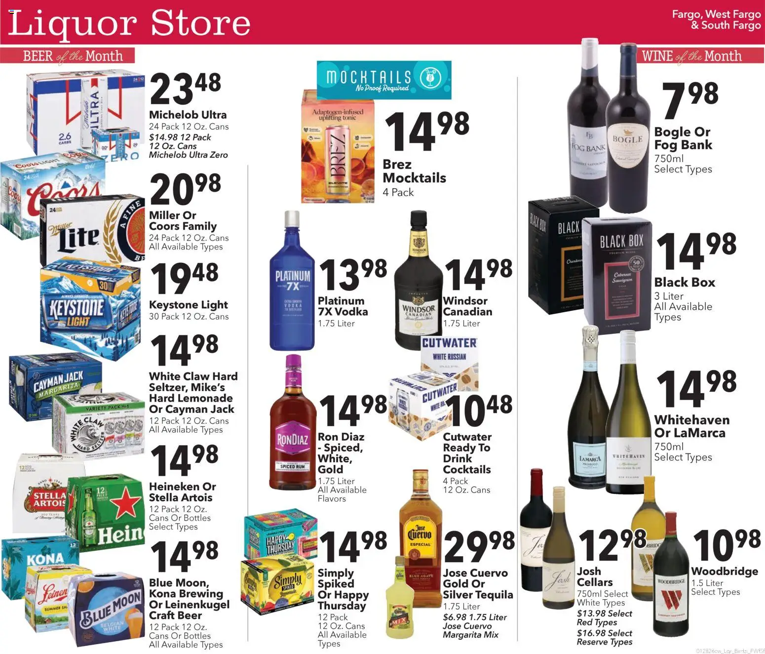 Cash Wise Liquor Store - valid from 28.01.2026 | Page: 1 | Products: Box, Wine, Beer, Vodka