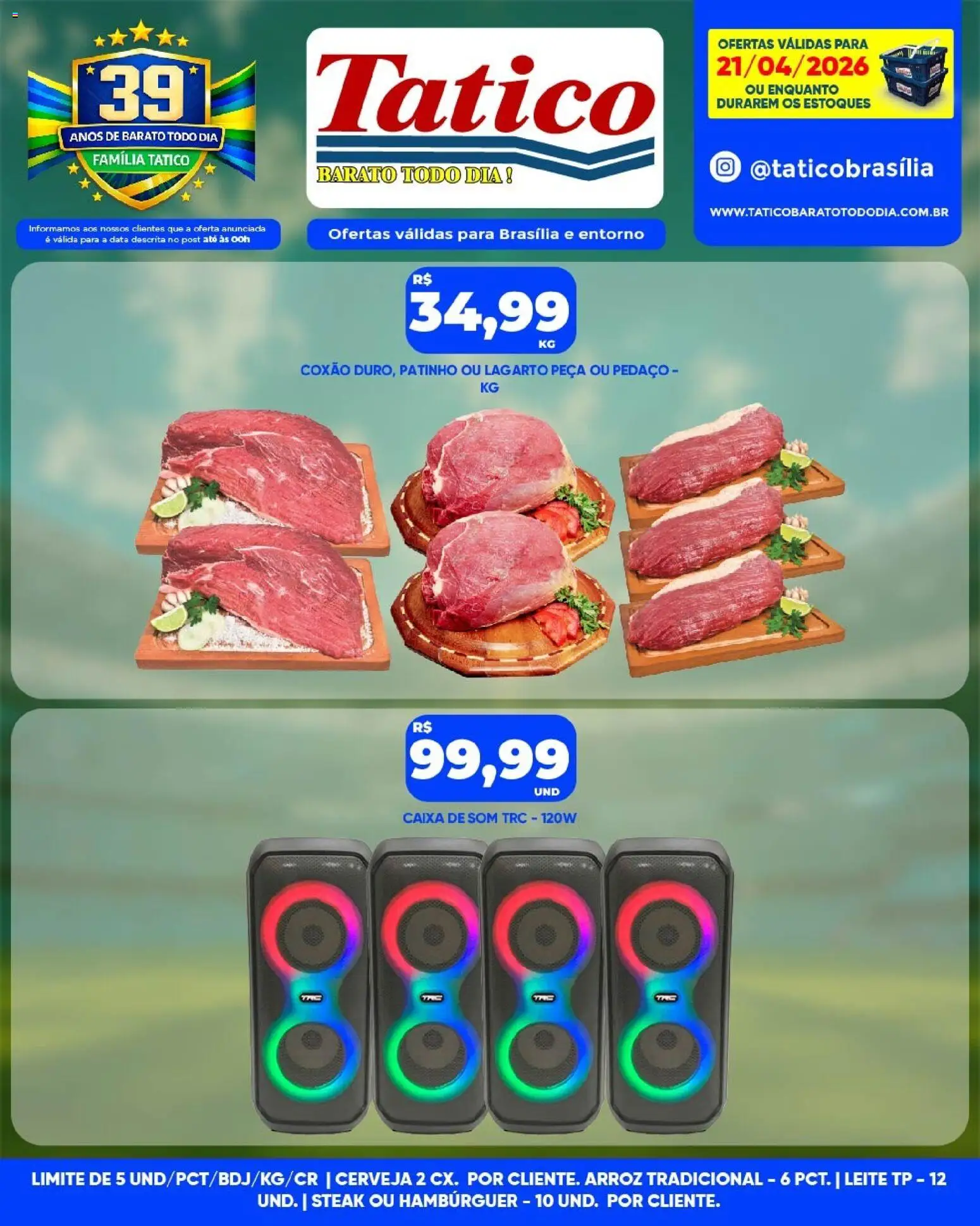 Tatico Folheto - válido de 21.04.2026 | Página: 14 | Produtos: Caixa de som, Caixa, Leite, Cerveja