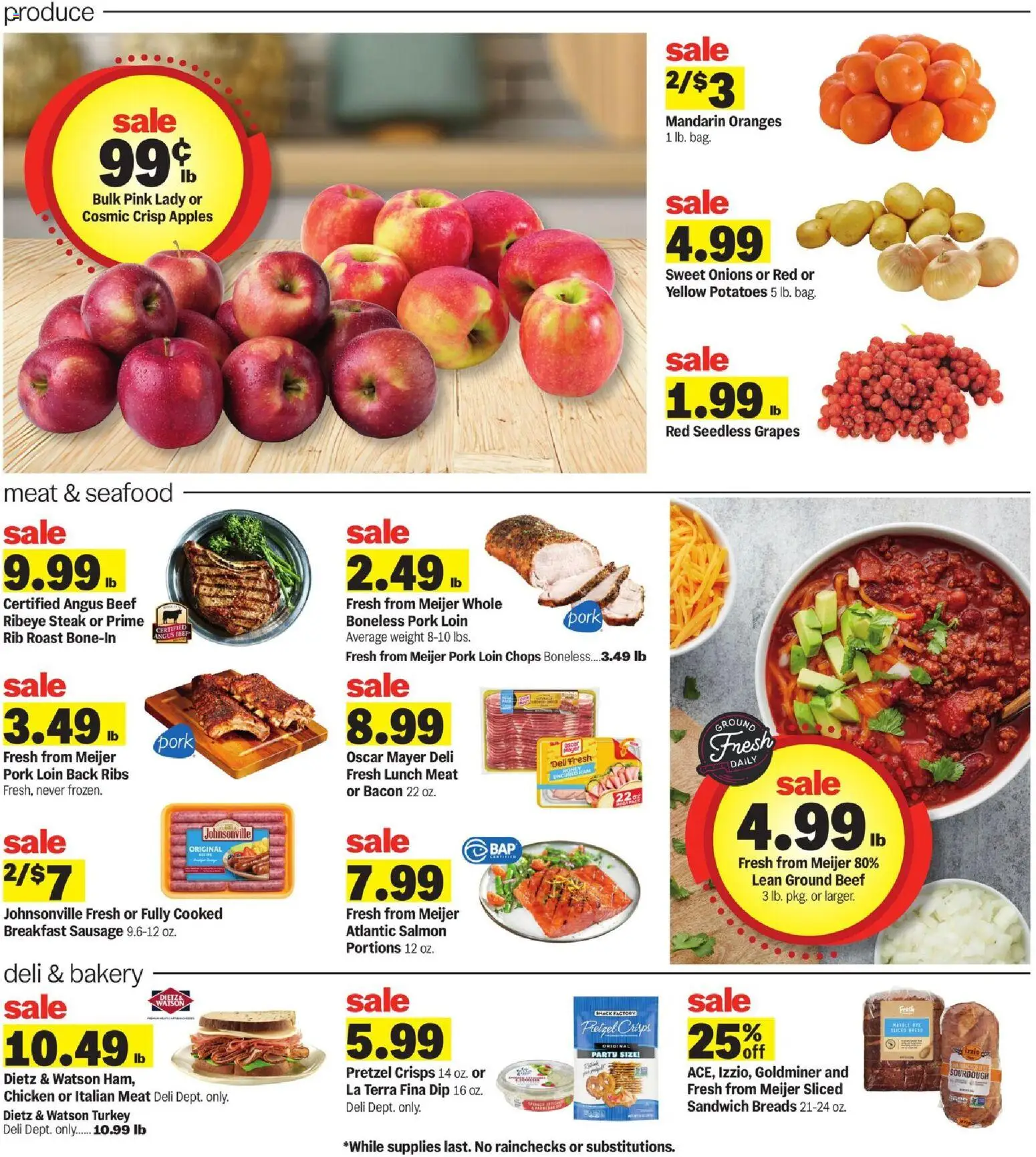 Meijer Weekly Ad - valid from 21.01.2026 | Page: 3 | Products: Ham, Pork, Apples, Oranges