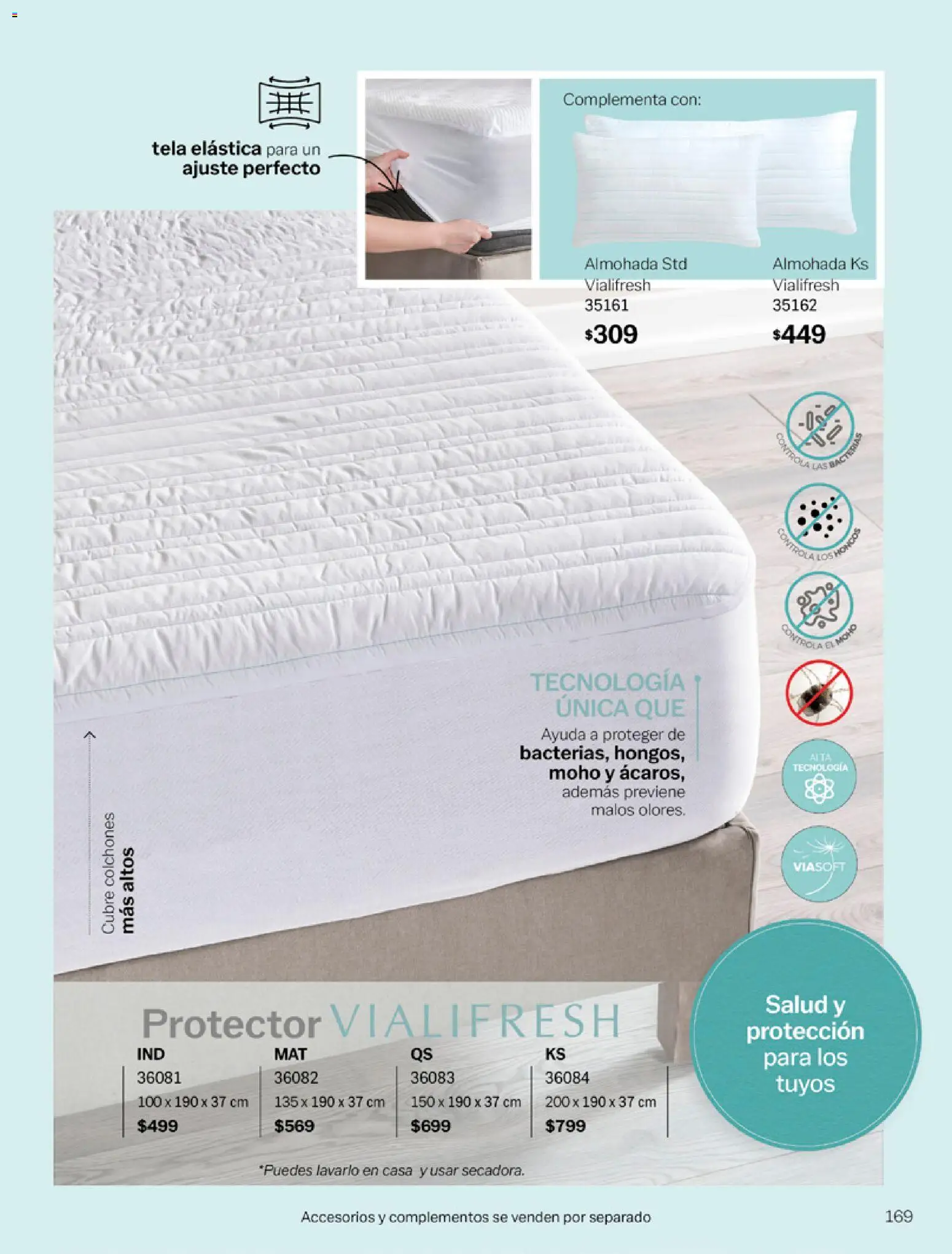 Nuevas ofertas de Vianney válidas en toda la República Mexicana desde el 06.03.2026. ¡Encuentra las mejores ofertas en Vianney catálogo Tu hogar, nuestra pasión! | Página: 171 | Productos: Almohada