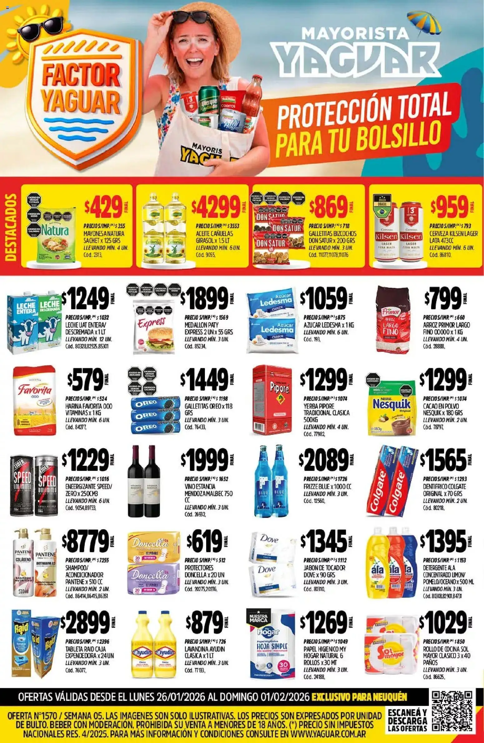 Yaguar - Oferta Semanal Neuquen │ válido desde el 26.01.2026 | Página: 1 | Productos: Galletitas, Yerba, Vino, Cacao