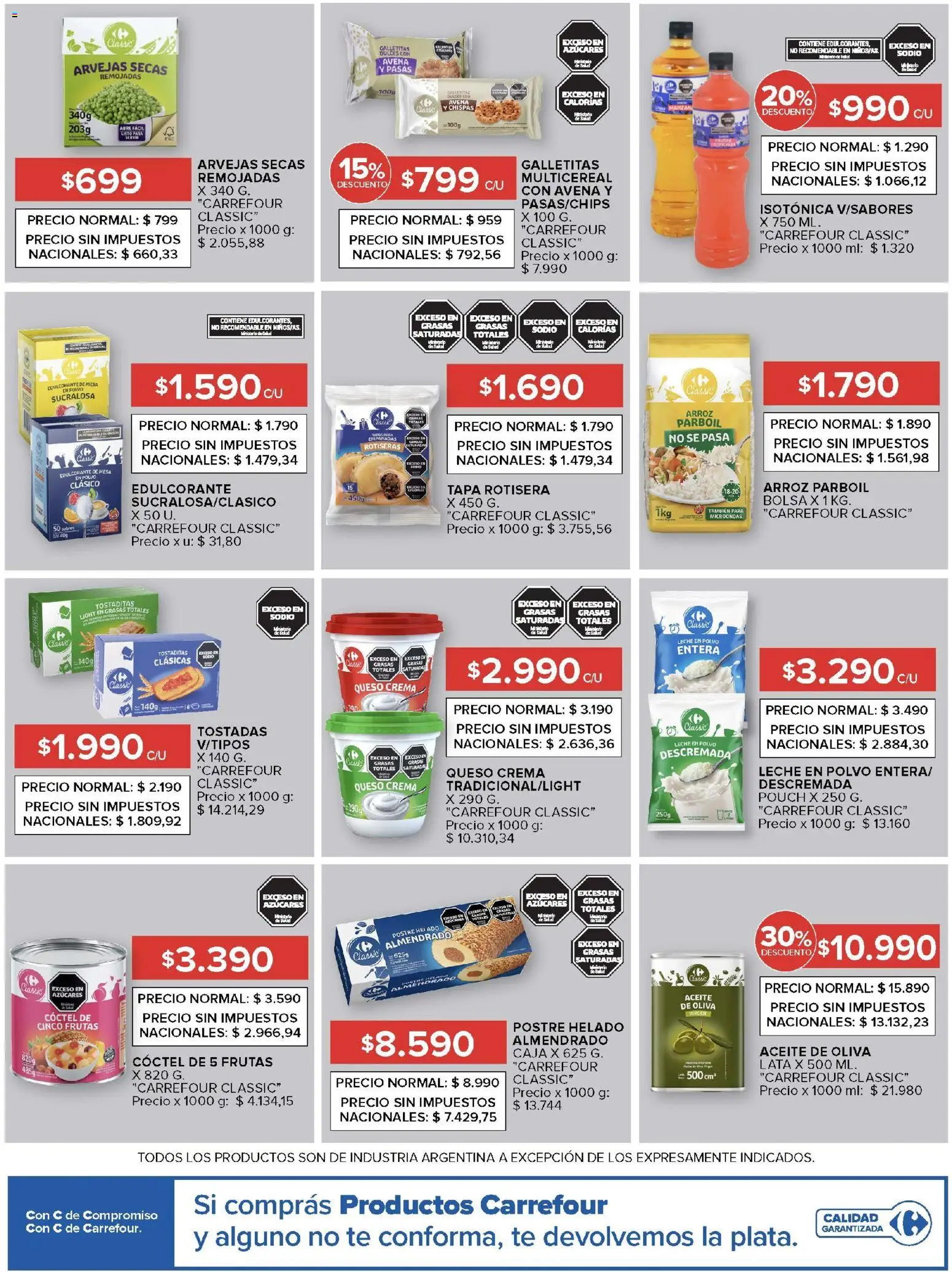 Carrefour Market catálogo │ válido desde el 18.02.2026 | Página: 12 | Productos: Helado, Galletitas, Leche, Queso