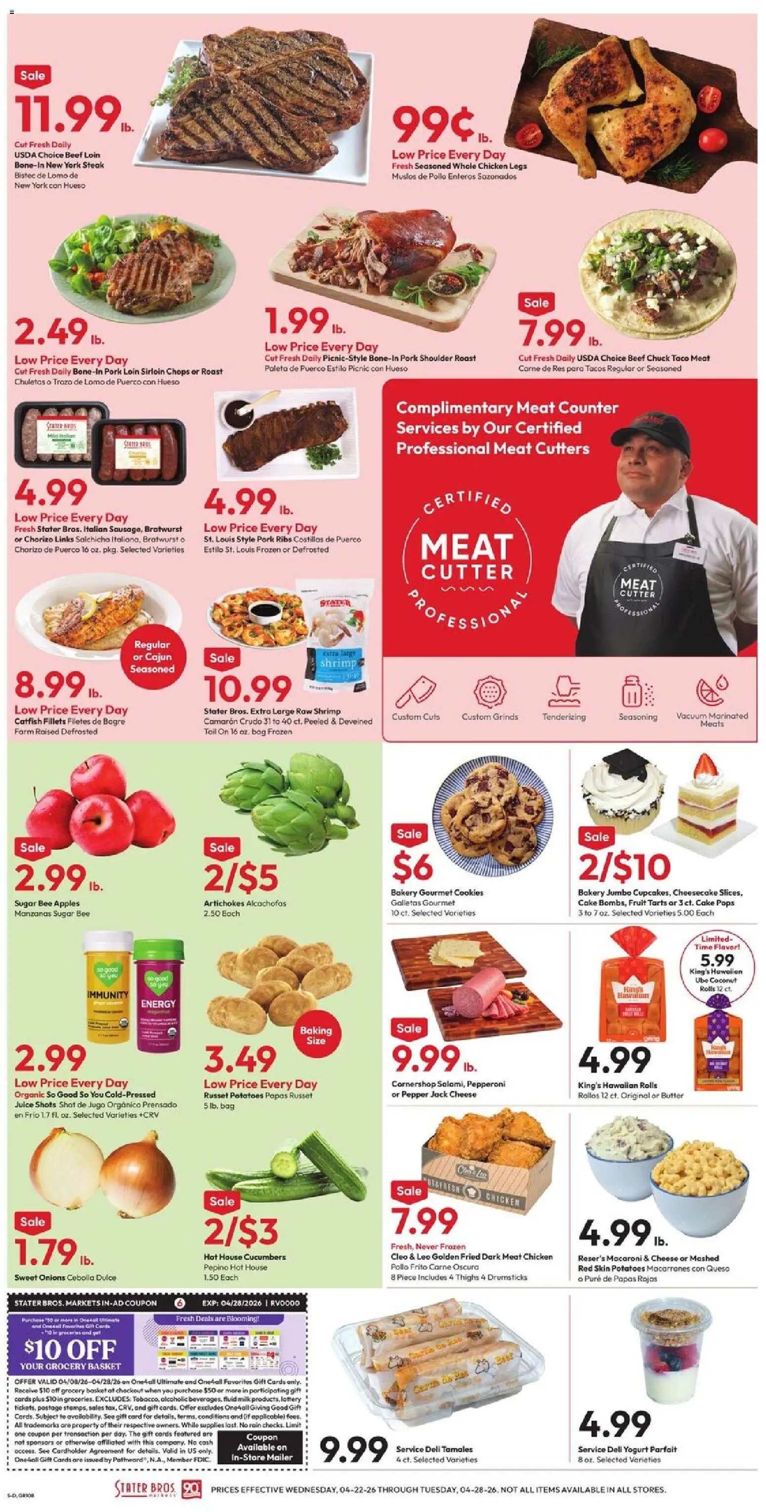 Stater Bros Weekly Ad - valid from 22.04.2026 | Page: 5 | Products: Bakery, Apples, Cookies, Sugar