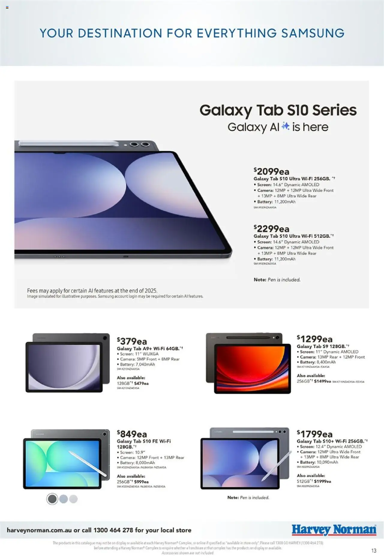 Harvey Norman catalogue - valid from 01.08.2025 | Page: 13 | Products: Battery, Accessories, Camera, Screen