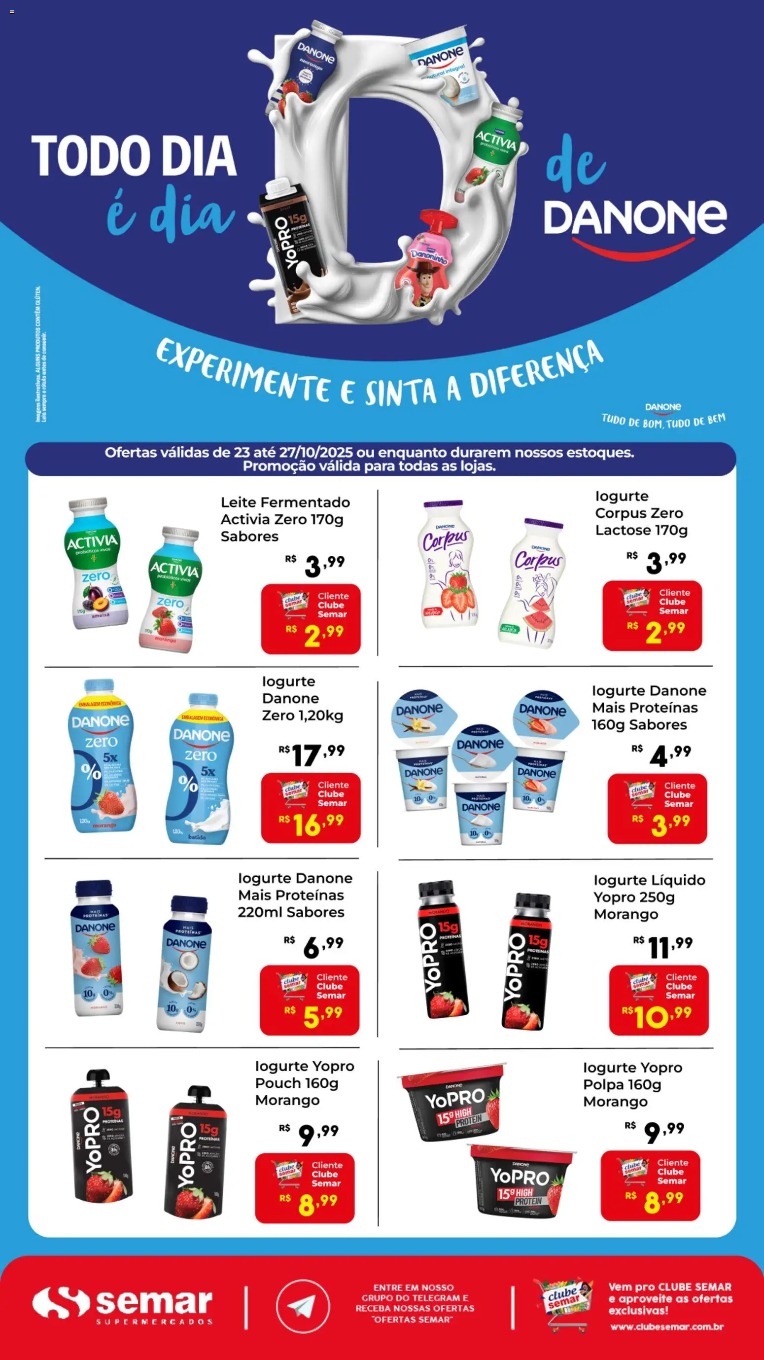 Semar Supermercado Folheto - válido de 23.10.2025 | Página: 1 | Produtos: Probióticos, Leite, Leite fermentado, Ameixa