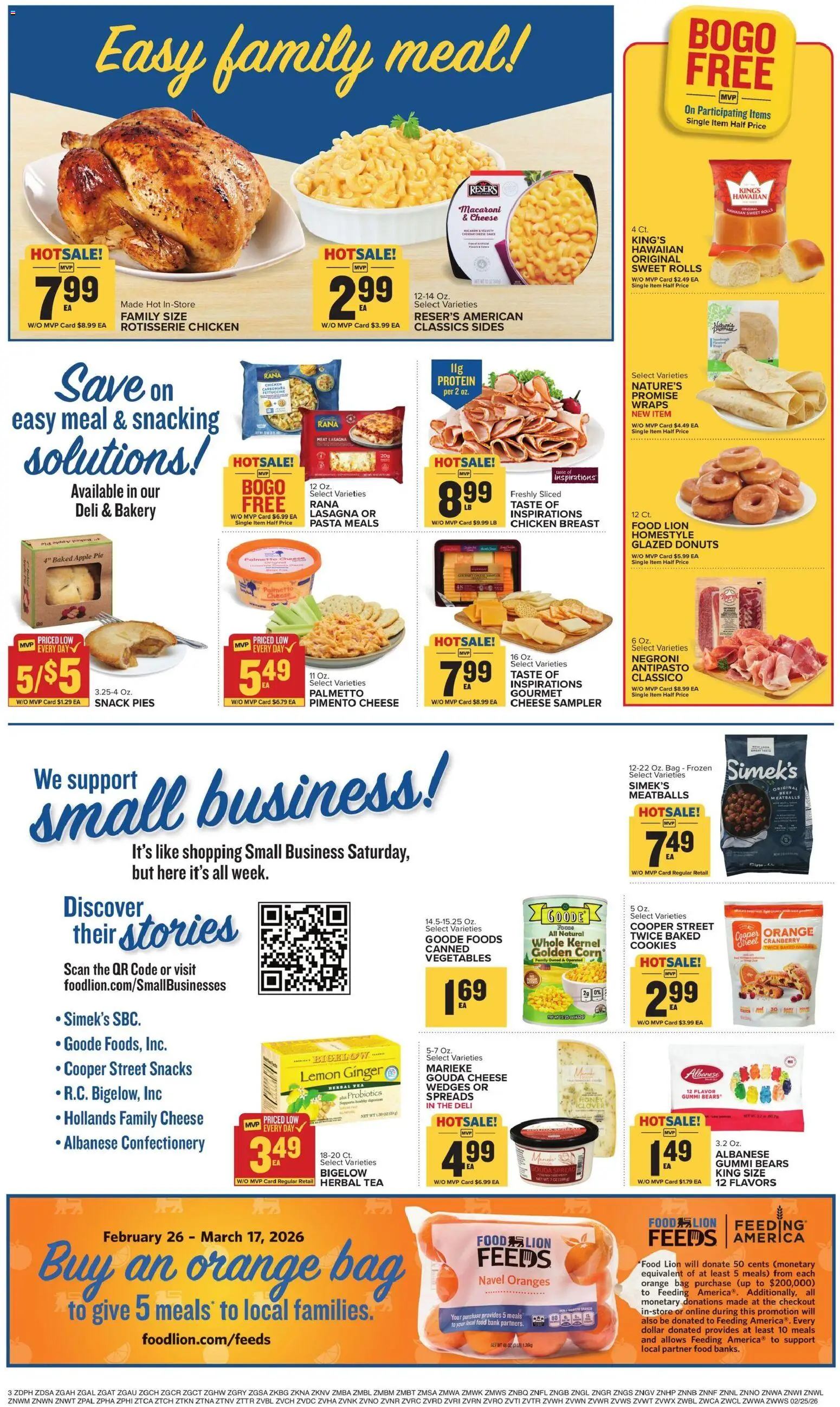 Food Lion Weekly Ad - valid from 25.02.2026 | Page: 6 | Products: Probiotics, Corn, Beef, Apple Pie