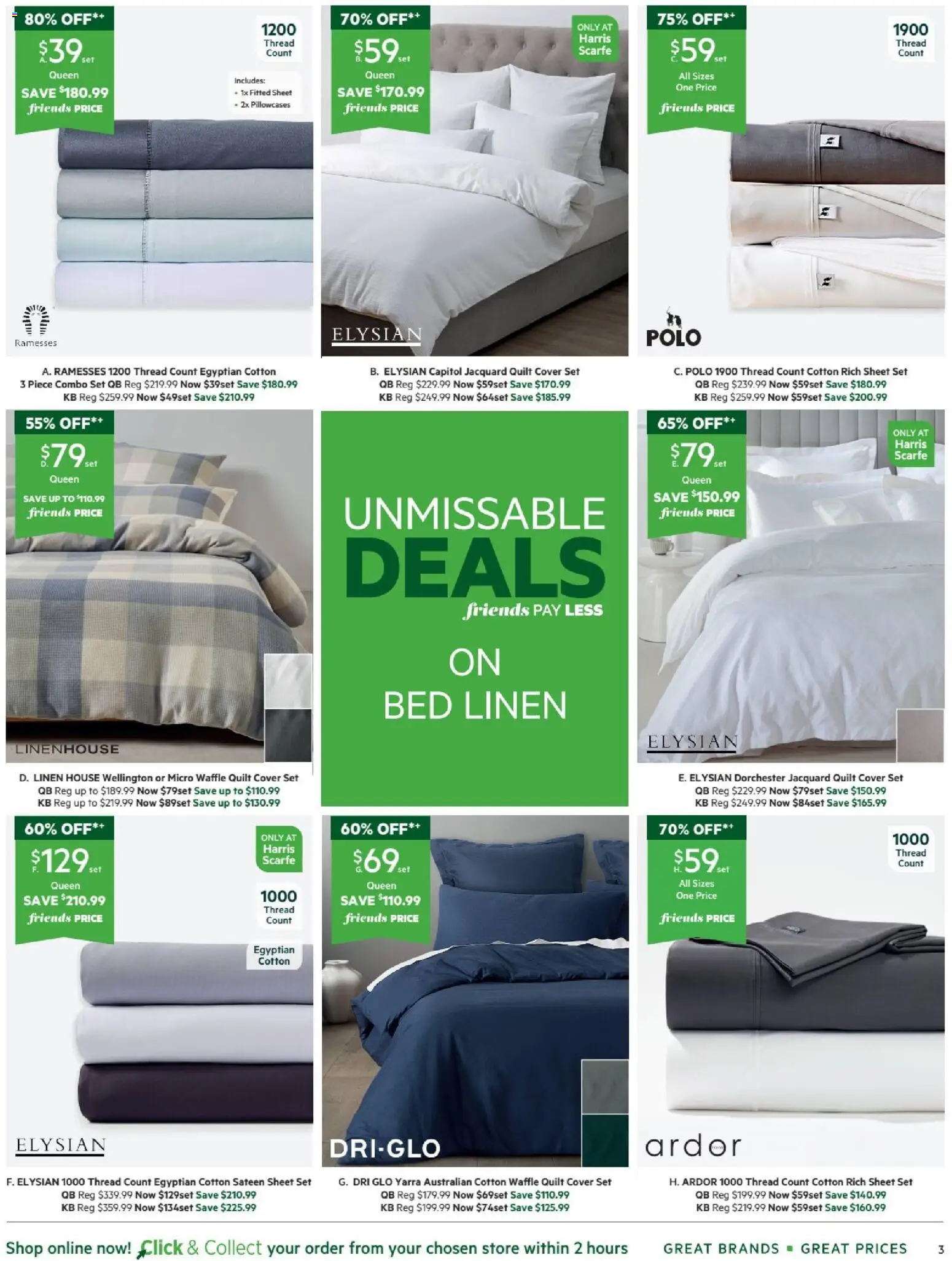 Harris Scarfe catalogue - valid from 27.10.2025 | Page: 3 | Products: Linen, Bed