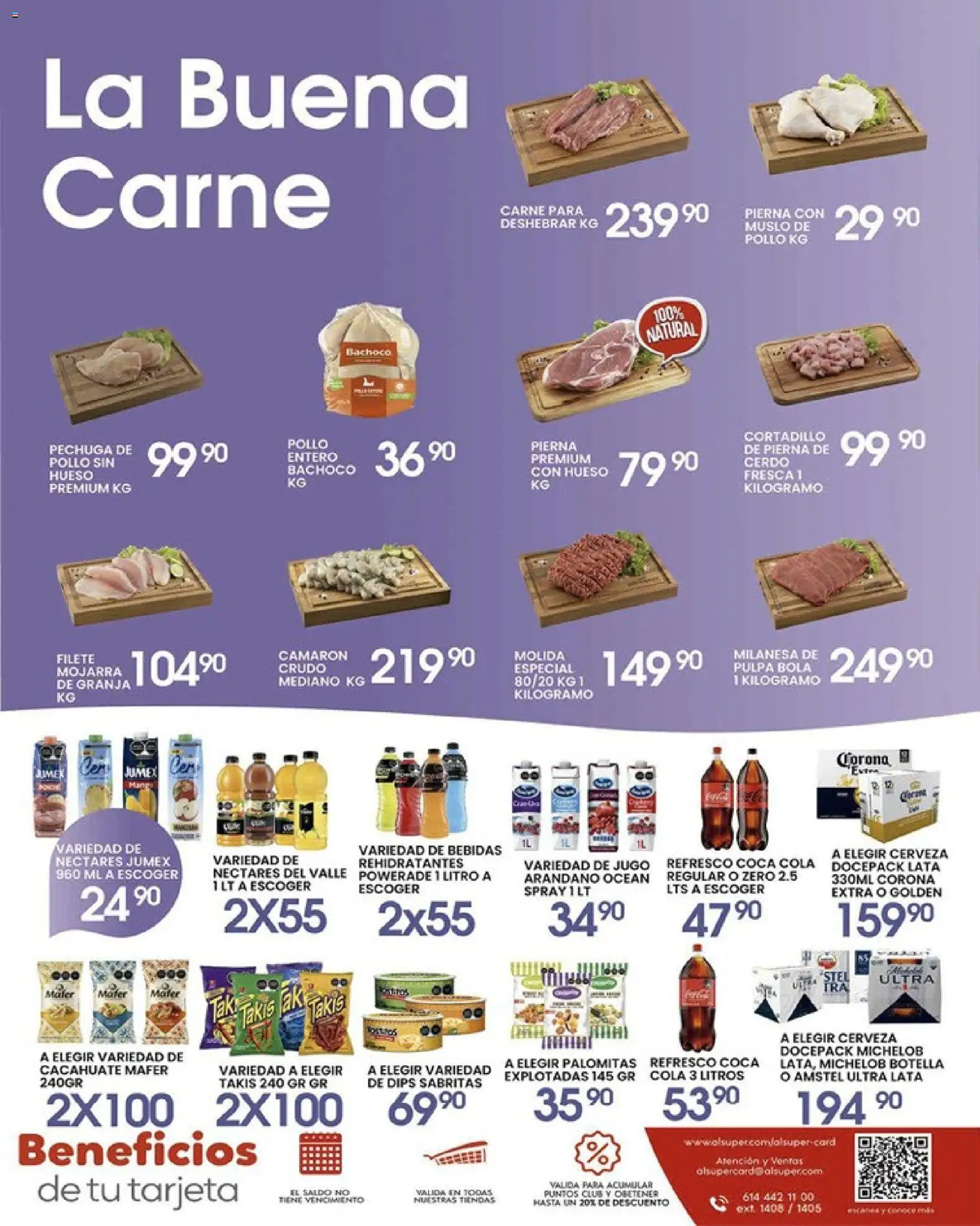 Nuevas ofertas de Alsuper válidas en toda la República Mexicana desde el 28.04.2026. ¡Encuentra las mejores ofertas en Alsuper folleto Saltillo! | Página: 7 | Productos: Milanesa, Cacahuate, Cerveza, Cerdo