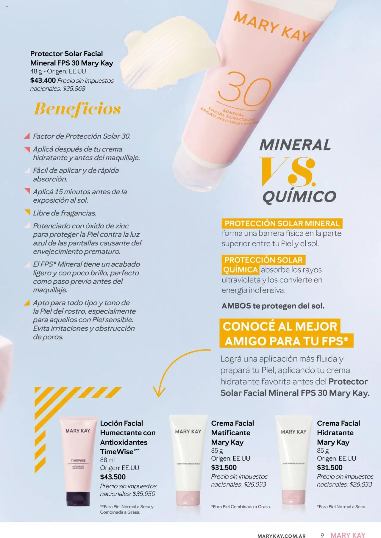 Mary Kay catálogo Invierno │ válido desde el 01.07.2025 | Página: 9 | Productos: Protector solar, Pantallas, Té, Crema