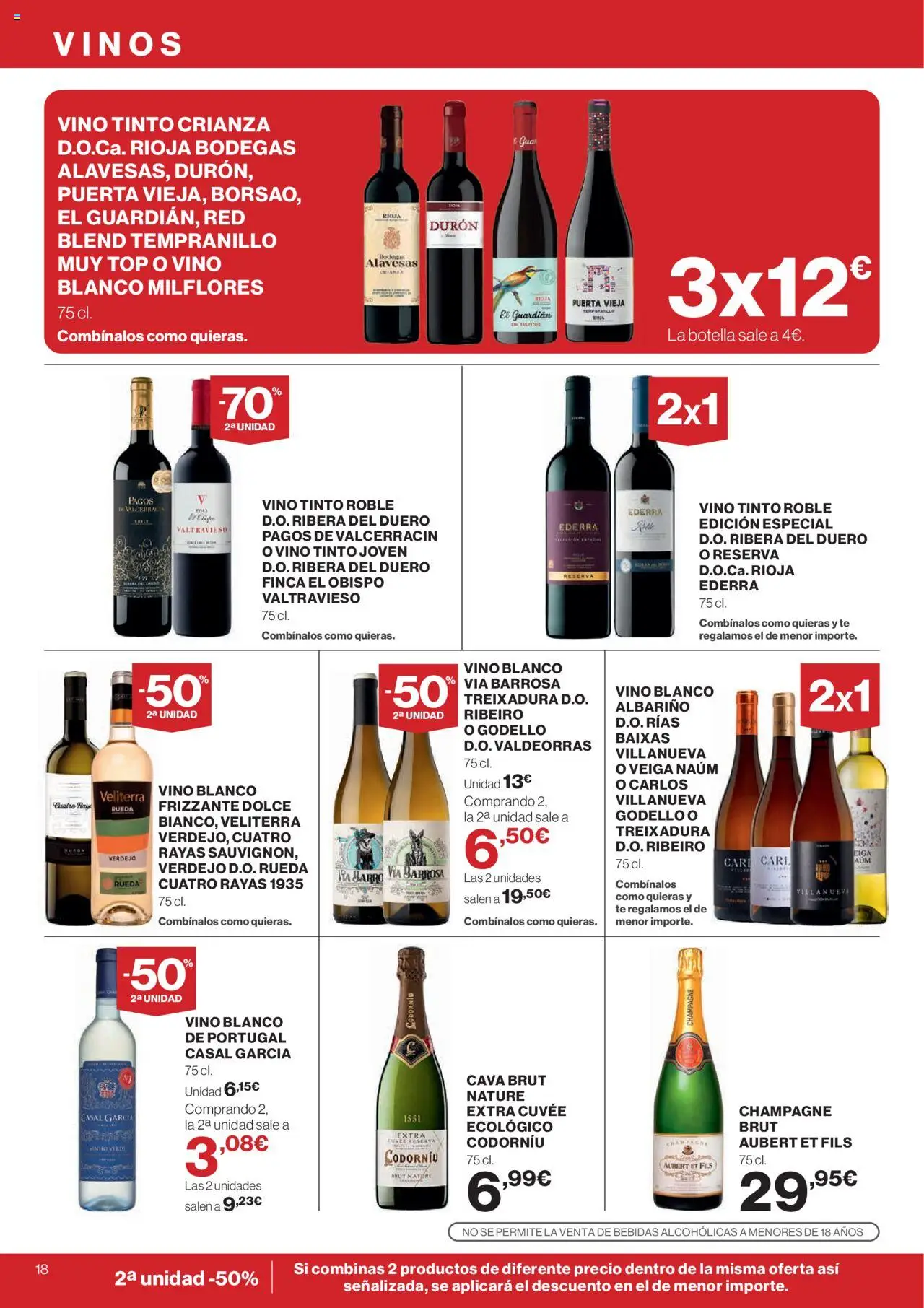 Nuevas ofertas de El Corte Inglés válidas en toda la República Mexicana desde el 09.10.2025. ¡Encuentra las mejores ofertas en El Corte - Catálogo Que necesitas hoy! | Página: 20 | Productos: Champagne, Cava, Vino, Té