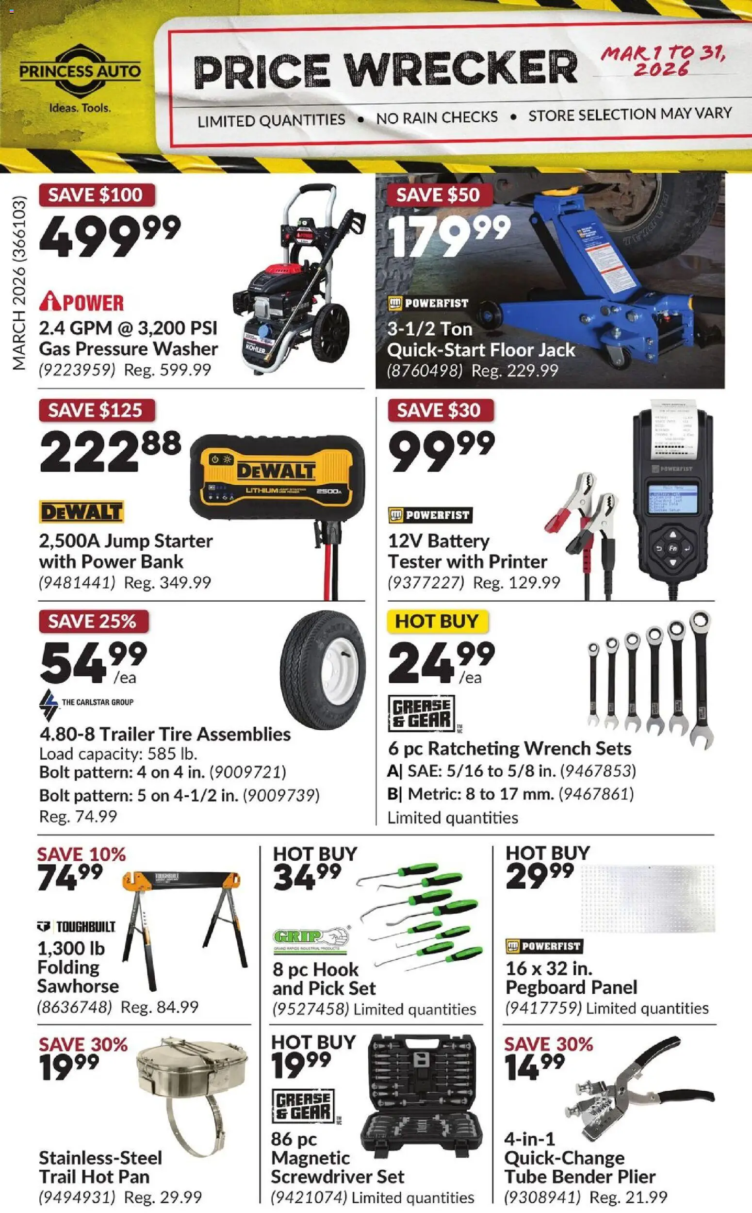 Princess Auto flyer valid from 01.03.2026 | Page: 1