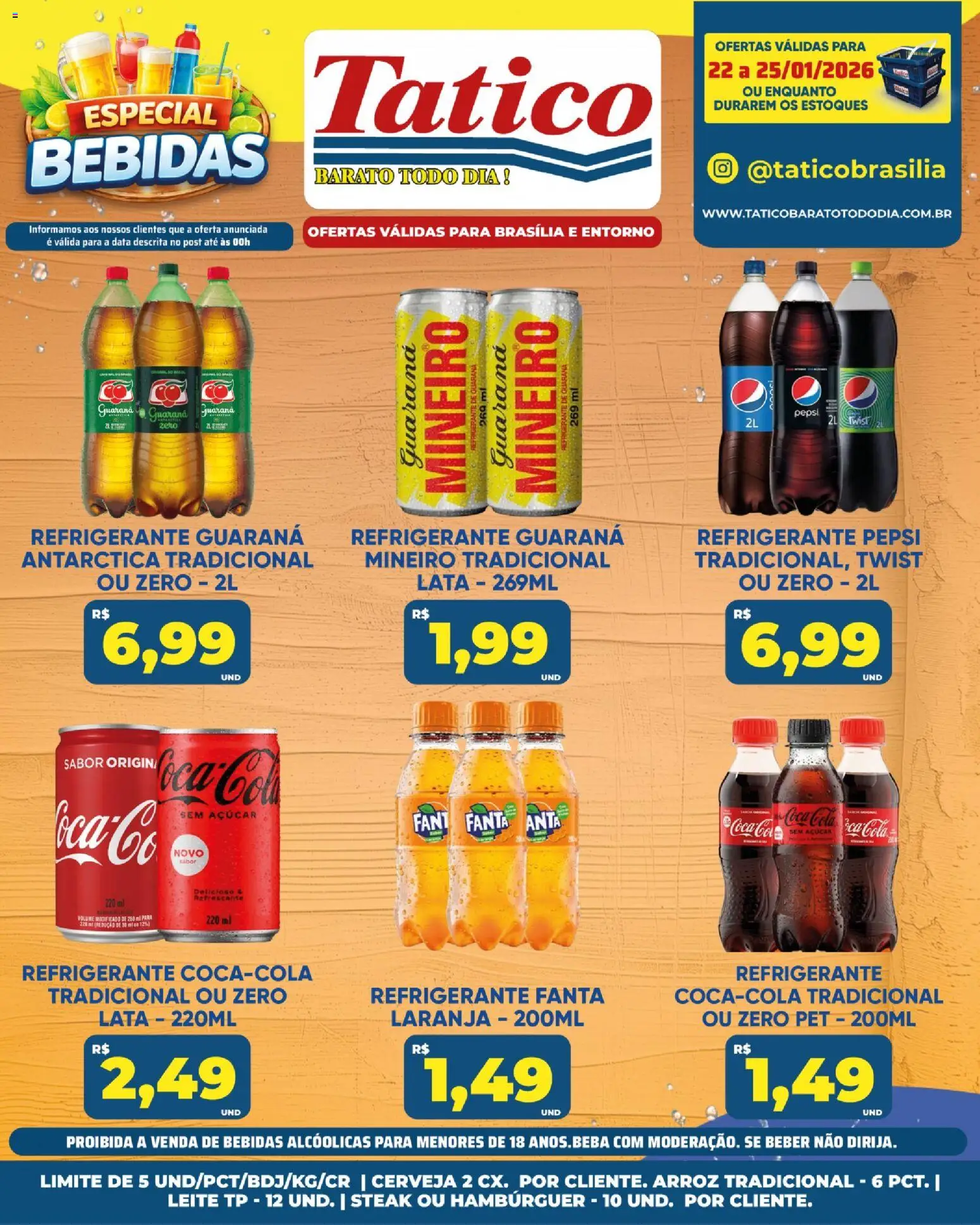 Tatico Folheto - válido de 23.01.2026 | Página: 16 | Produtos: Guaraná, Leite, Cerveja, Arroz