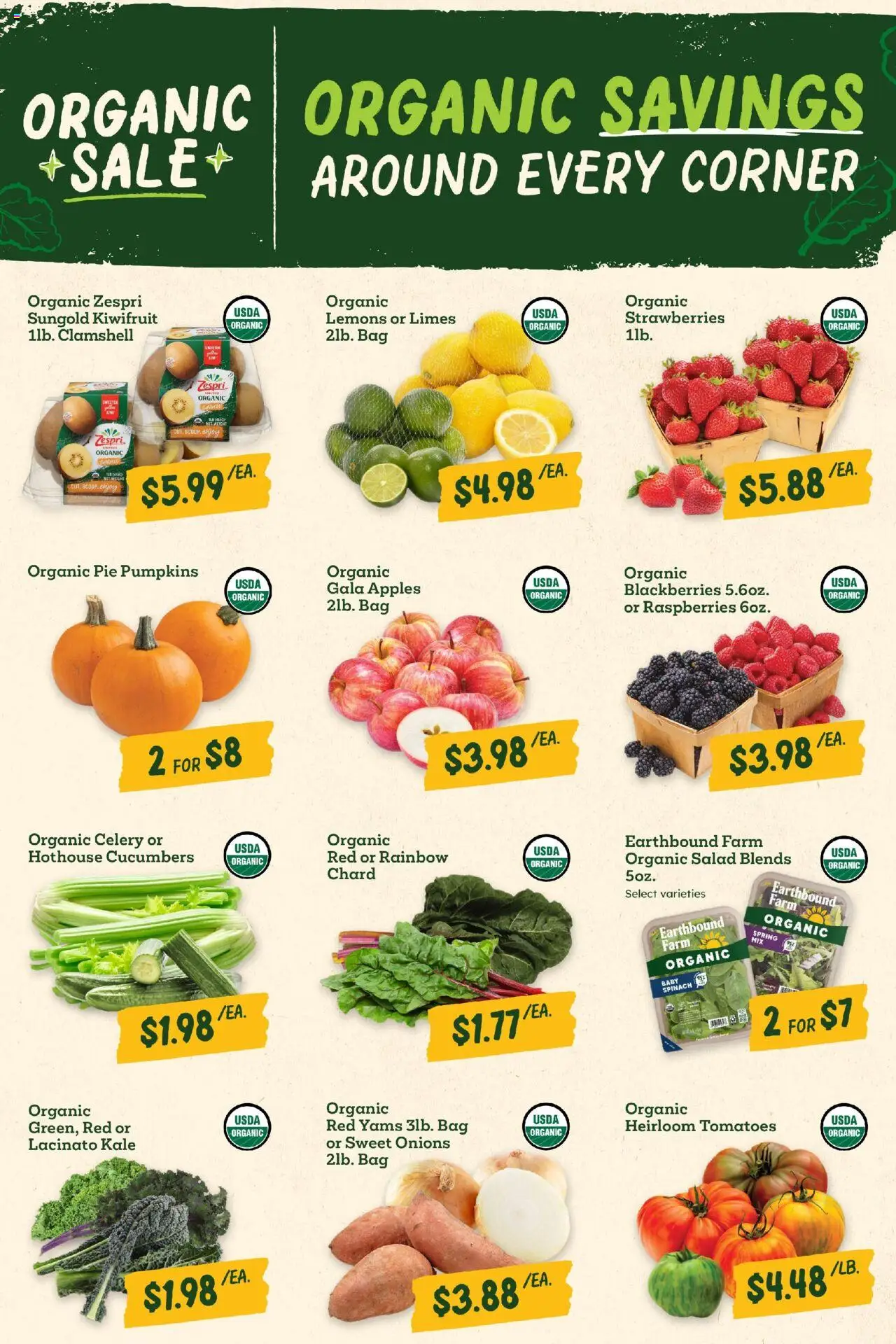 Sprouts Weekly Ad - valid from 01.10.2025 | Page: 5 | Products: Apples, Tomatoes, Strawberries, Salad