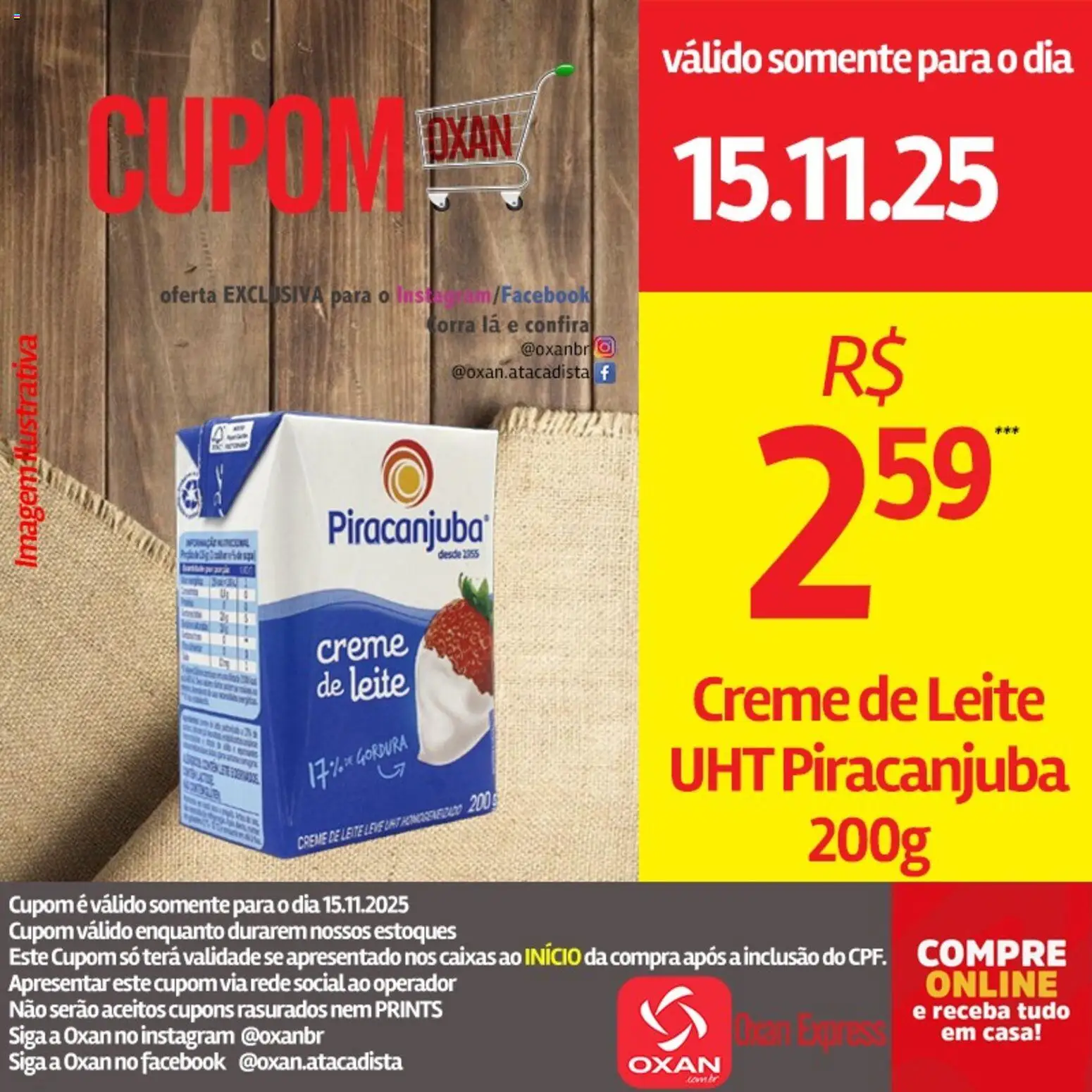 Oxan Atacadista Folheto - válido de 15.11.2025 | Página: 14 | Produtos: Leite, Creme, Creme de leite