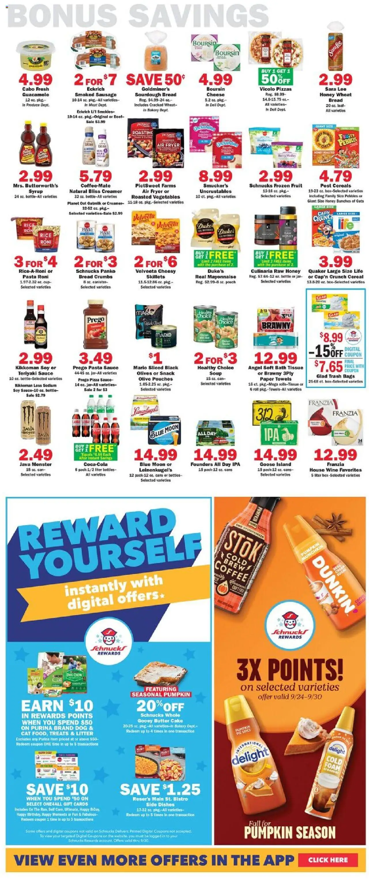 Schnucks Weekly Print Ad - IL - valid from 24.09.2025 | Page: 7 | Products: Fryer, Butter, Coffee, Sausage