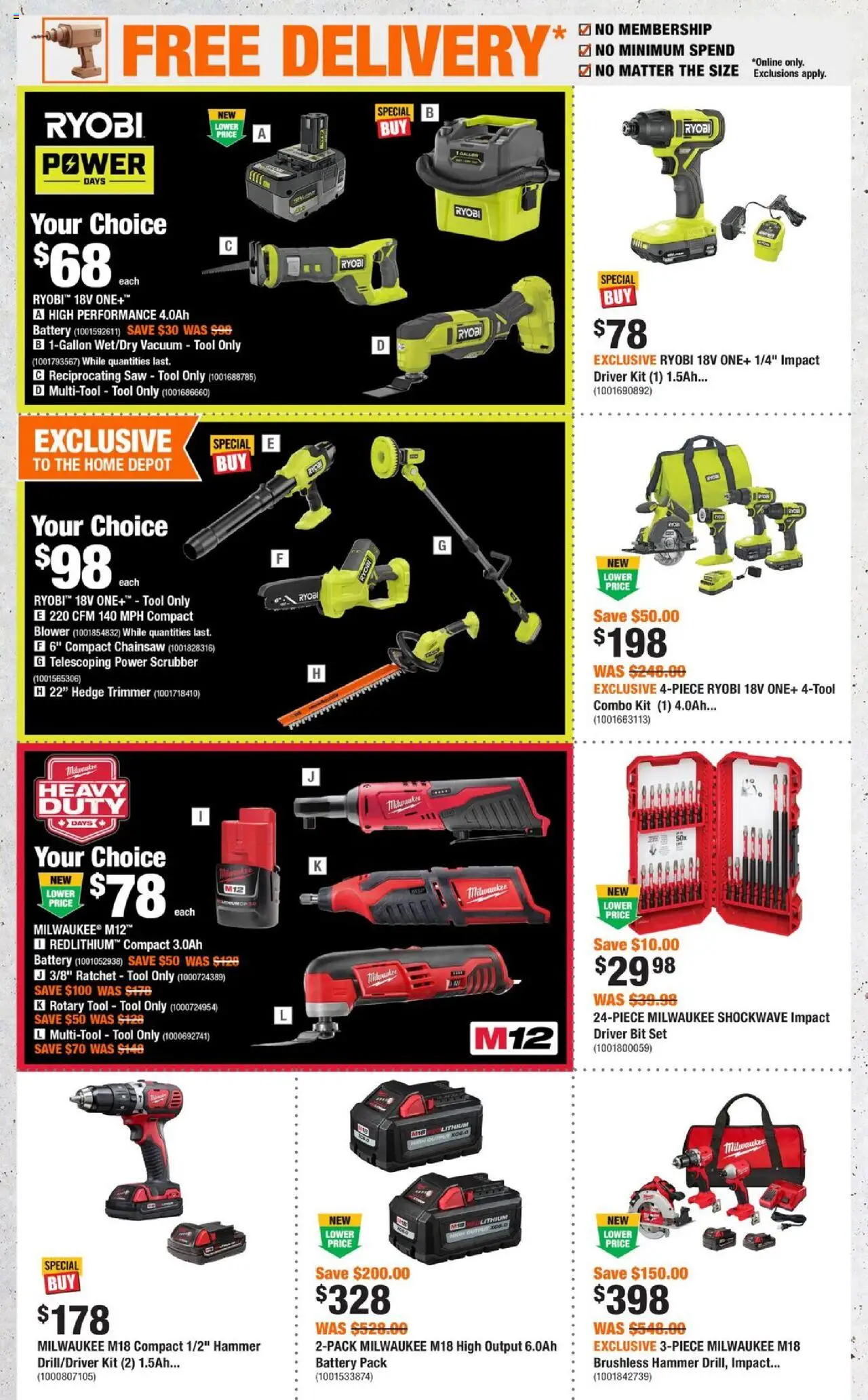 Home Depot flyer valid from 14.08.2025 | Page: 3 | Products: Battery
