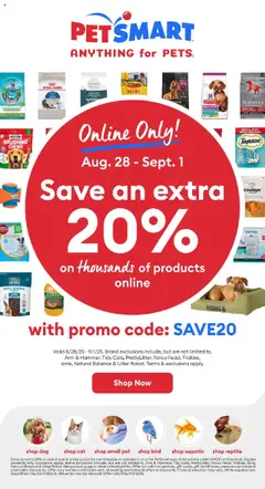 Preview of Petsmart weekly flyer / circulaire from shop Petsmart valid from 28.08.2025