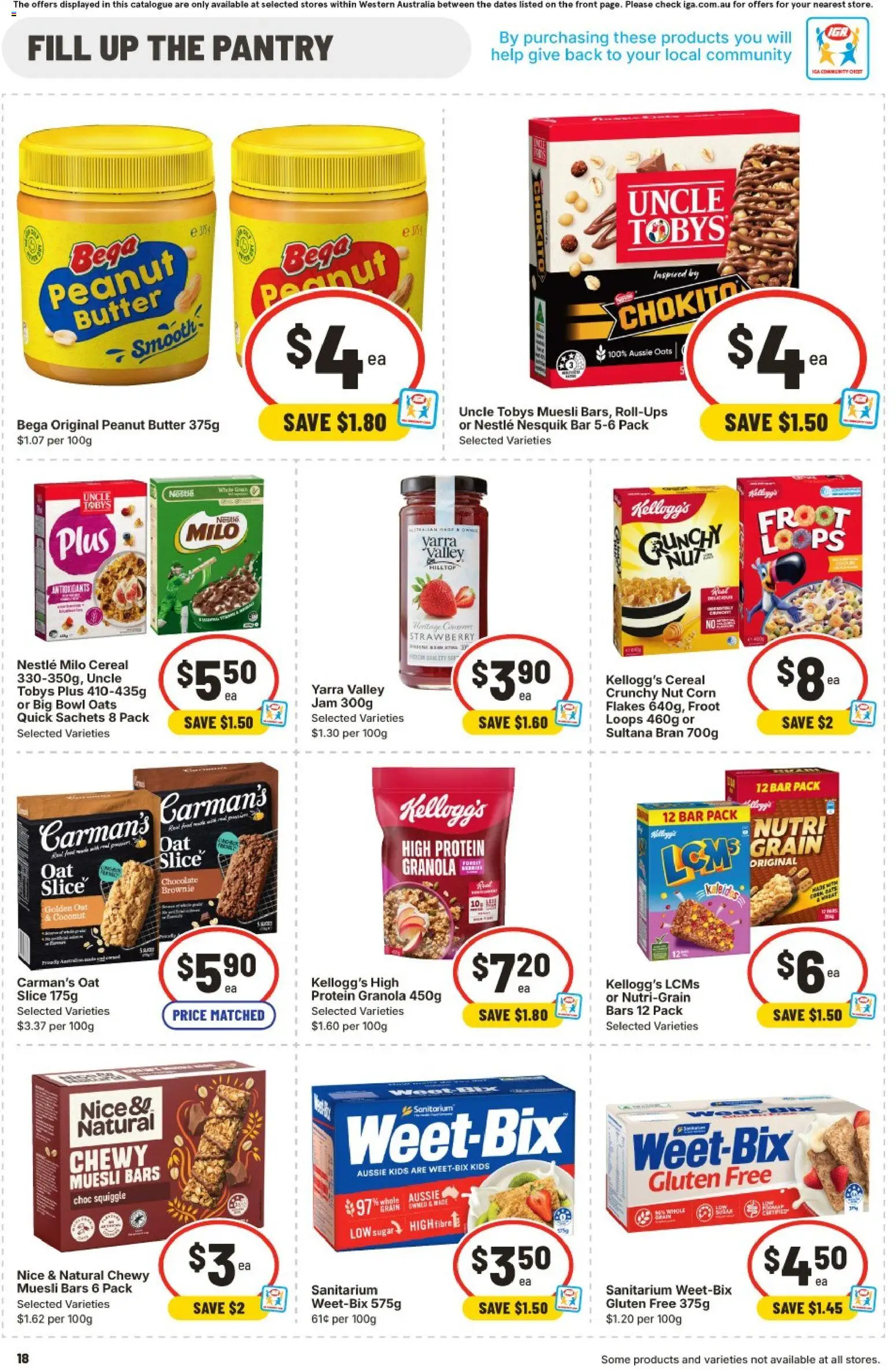 IGA catalogue - valid from 11.03.2026 | Page: 18 | Products: Butter, Cereal, Flakes, Sugar