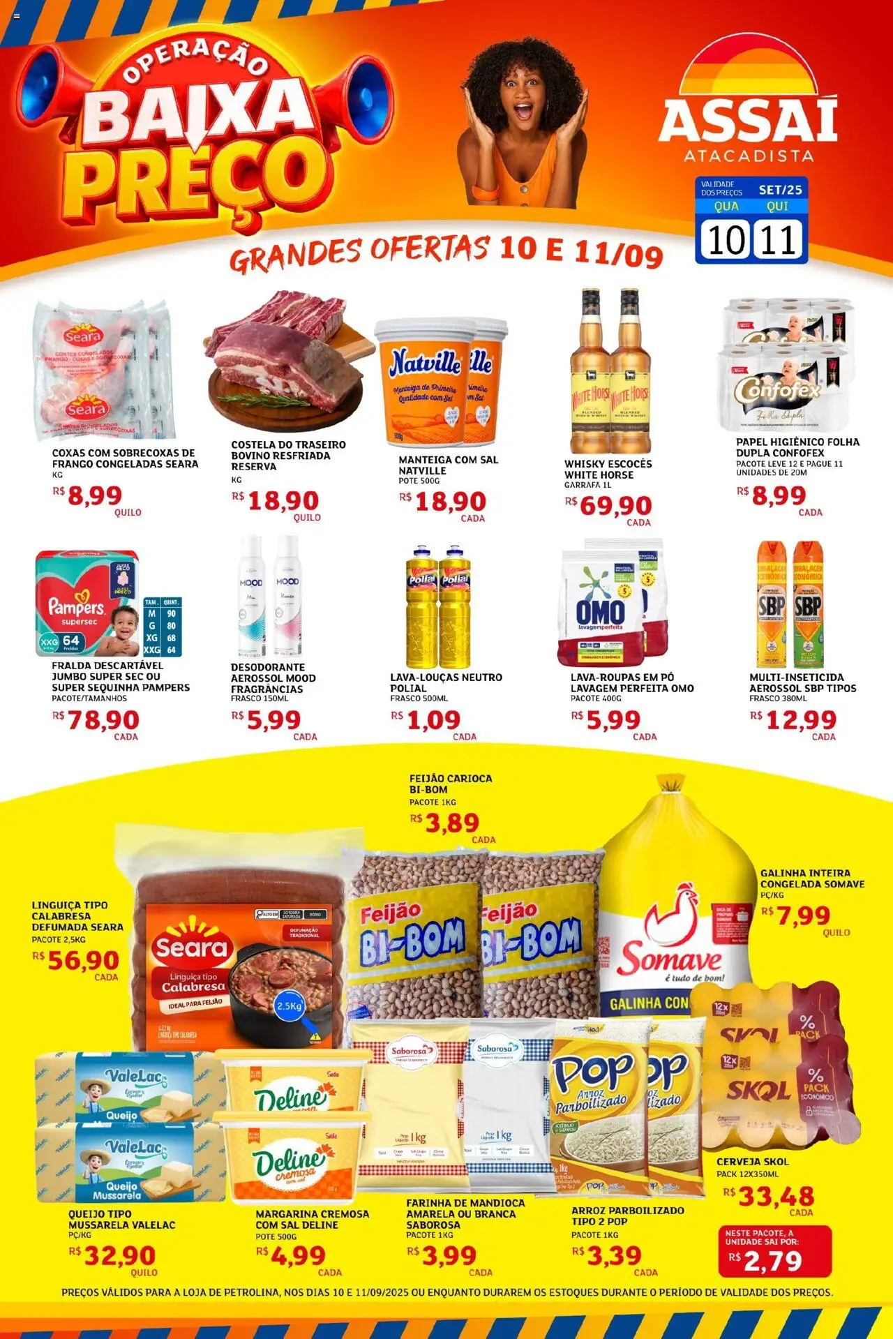 Assaí Atacadista Folheto - válido de 10.09.2025 | Página: 1 | Produtos: Pampers, Desodorante, Manteiga, Margarina