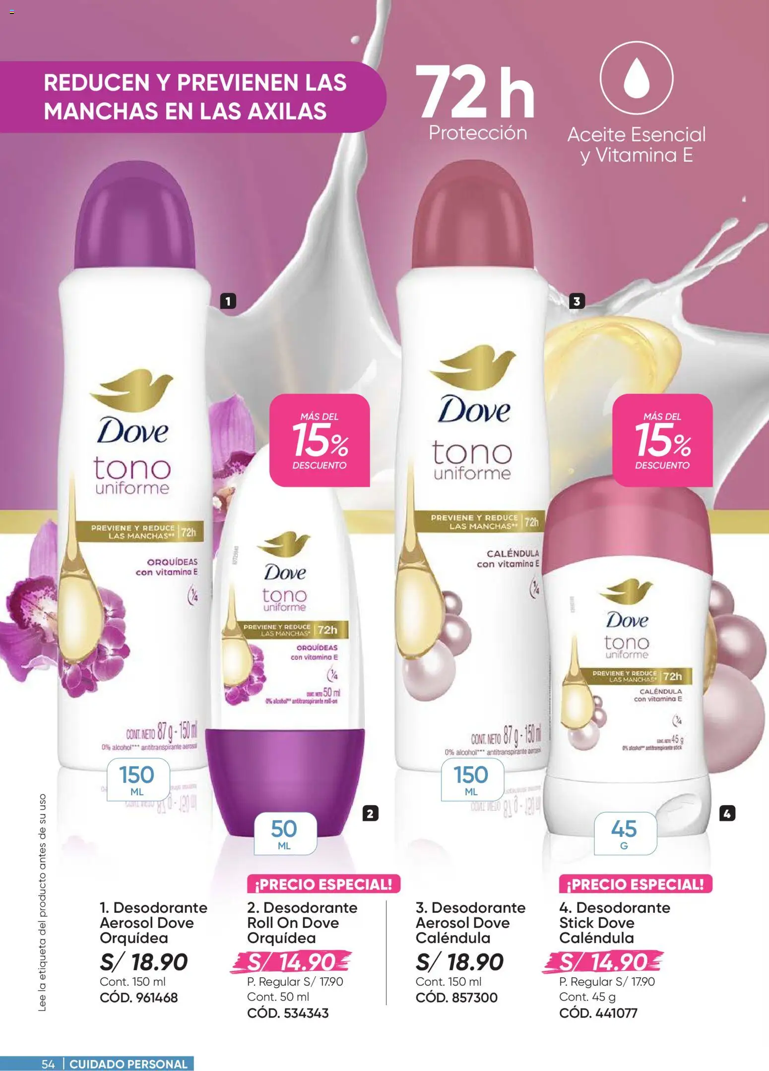 Catálogo Azzorti válido desde 07.01.2026 | Página: 54 | Productos: Desodorante, Antitranspirante, Aceite