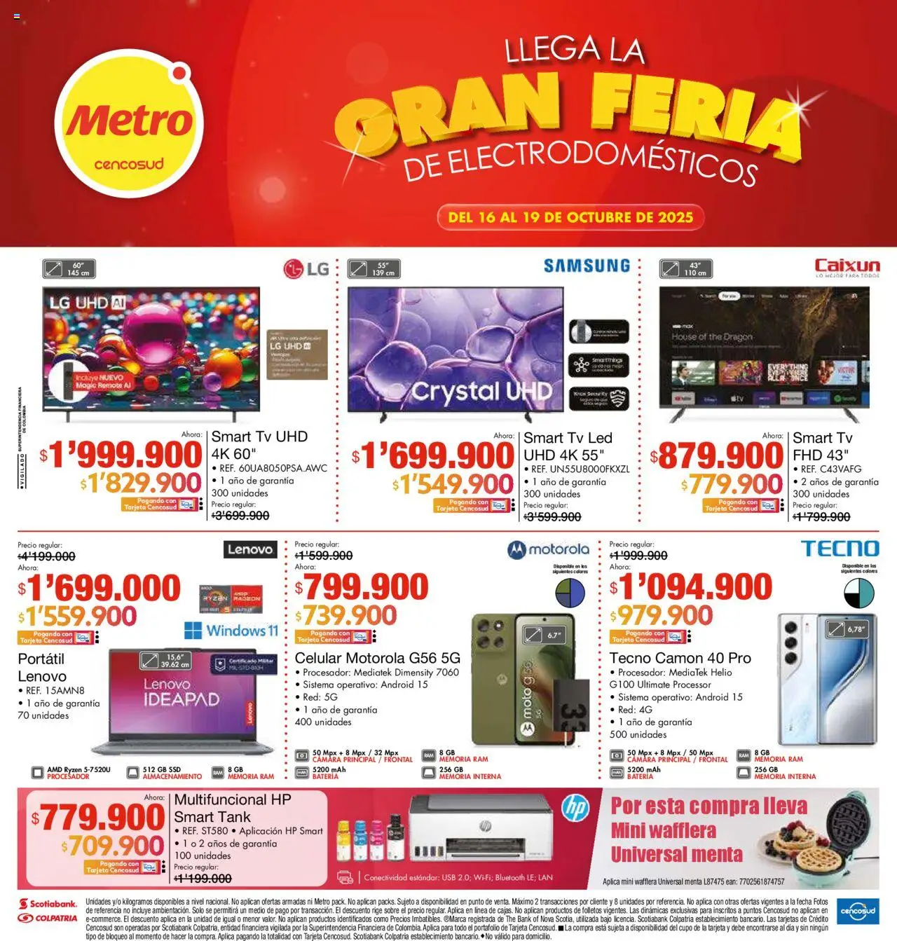 Metro revista - valida desde el 16.10.2025 | Página: 1 | Productos: Cámara, Usb, Sobre, Batería